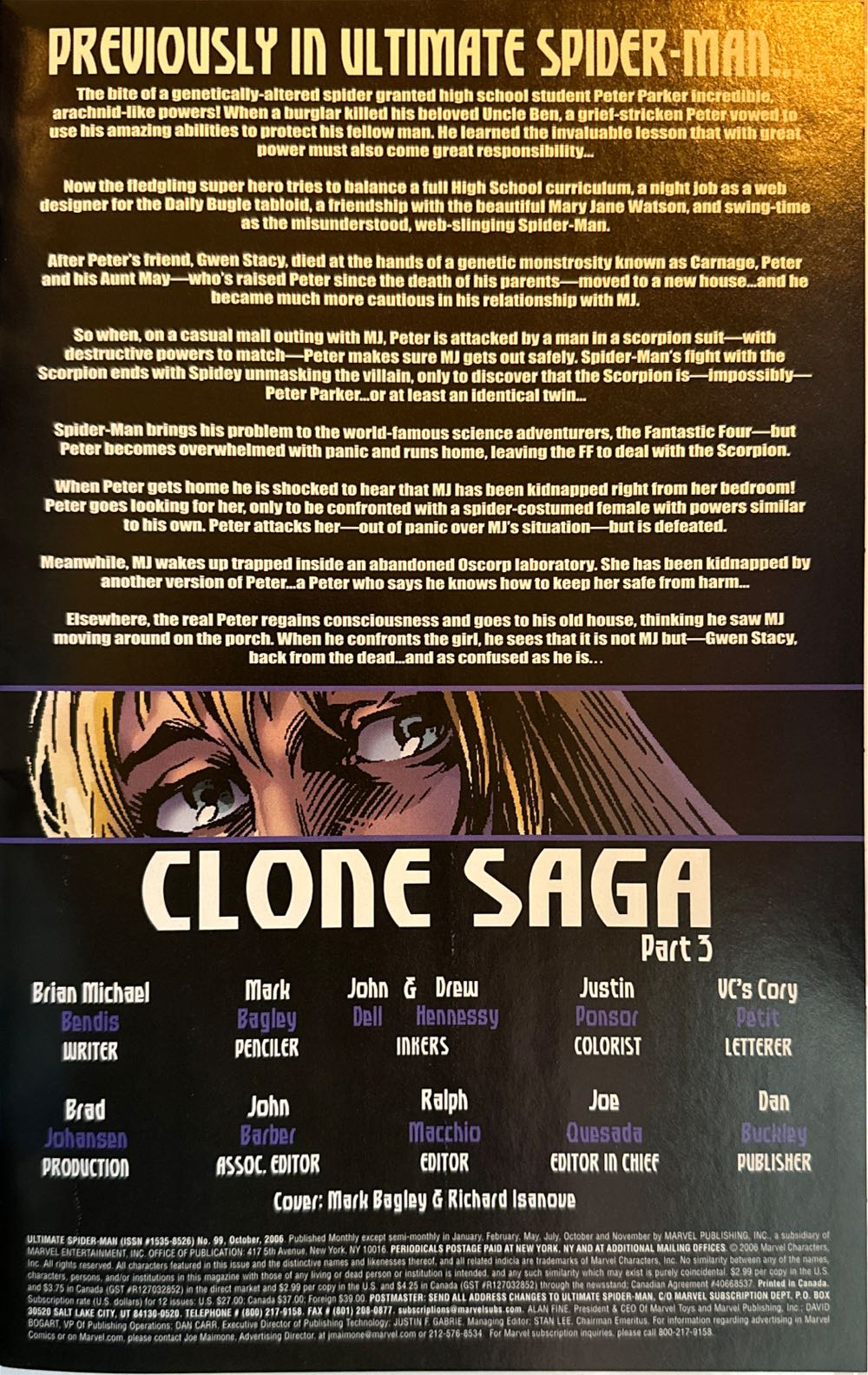 Ultimate Spider-Man - Marvel Comics (99 - Oct 2006) comic book collectible [Barcode 75960605031409911] - Main Image 2