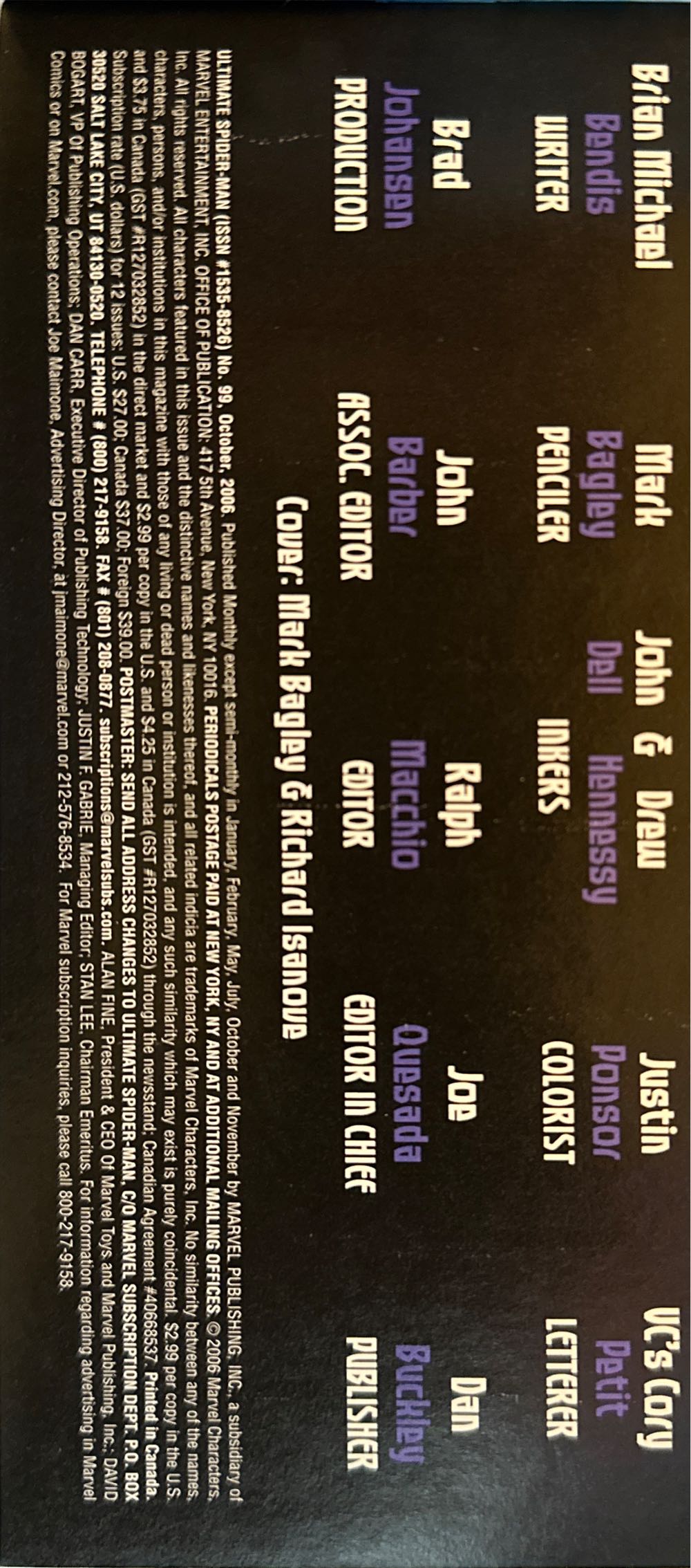 Ultimate Spider-Man - Marvel Comics (99 - Oct 2006) comic book collectible [Barcode 75960605031409911] - Main Image 3