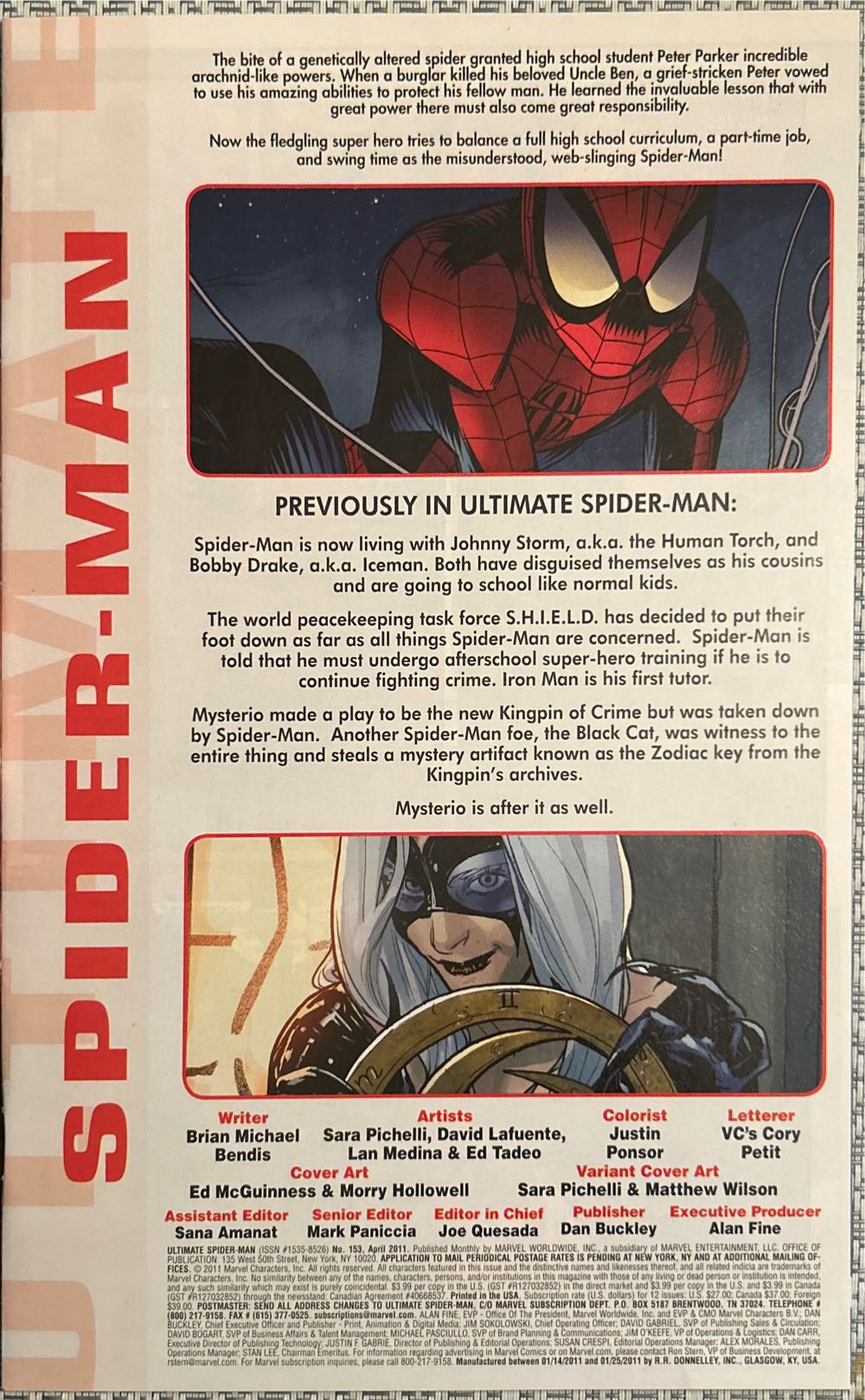 Ultimate Spider-Man - Marvel (Ultimate Universe) (153 - Apr 2011) comic book collectible [Barcode 75960607496915311] - Main Image 3