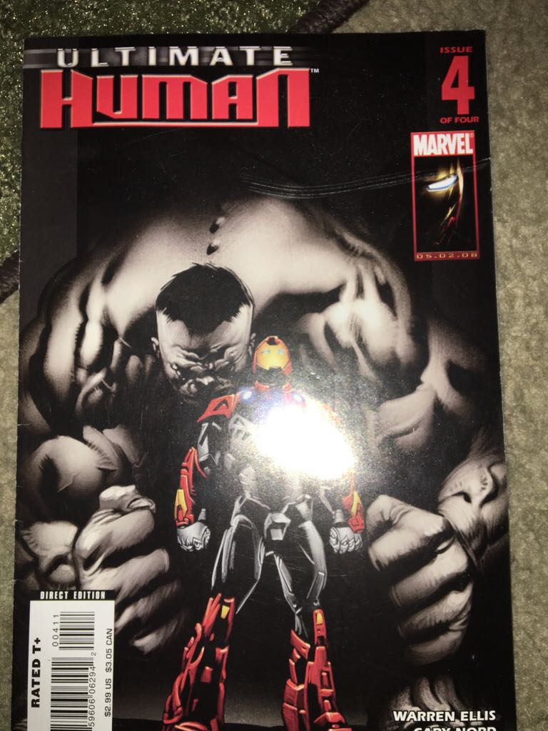 Ultimate Human (2008) - Marvel (4 - May 2008) comic book collectible [Barcode 75960606294200411] - Main Image 1
