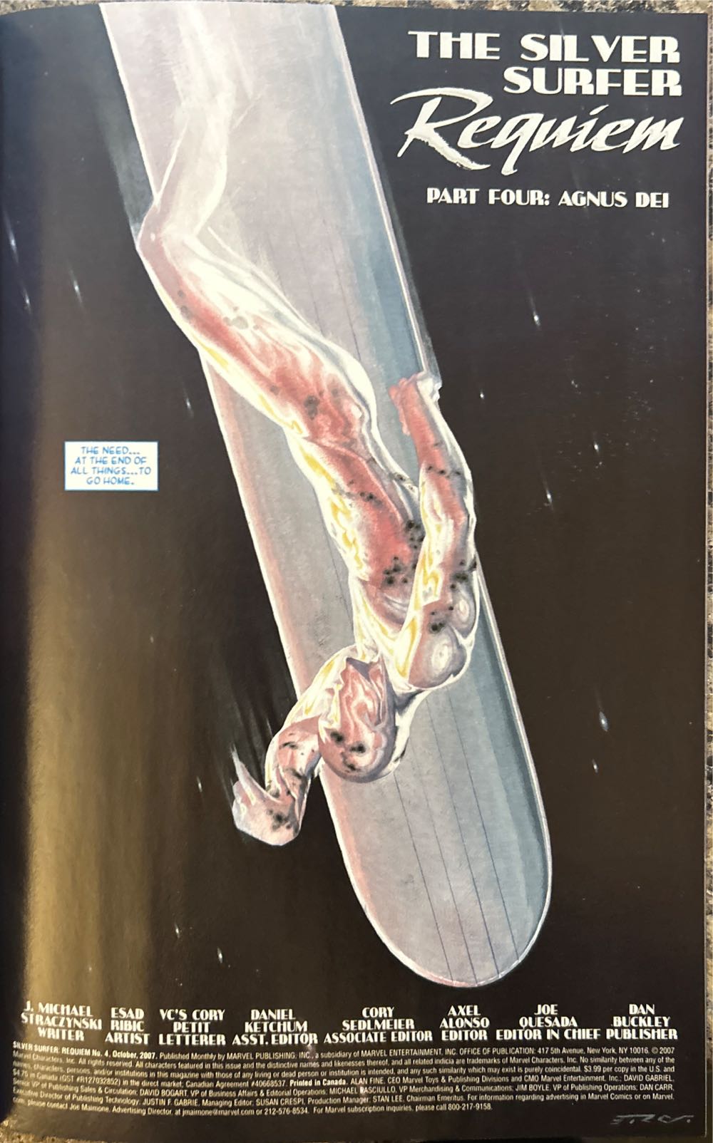 Silver Surfer: Requiem (2007) - Marvel Comics (4 - Oct 2007) comic book collectible [Barcode 75960605715300411] - Main Image 3