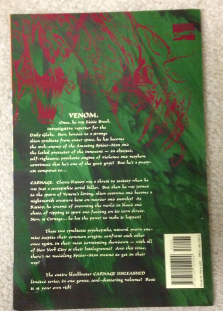 Venom Carnage Unleashed - Marvel (Apr 1996) comic book collectible [Barcode 9780785101994] - Main Image 2