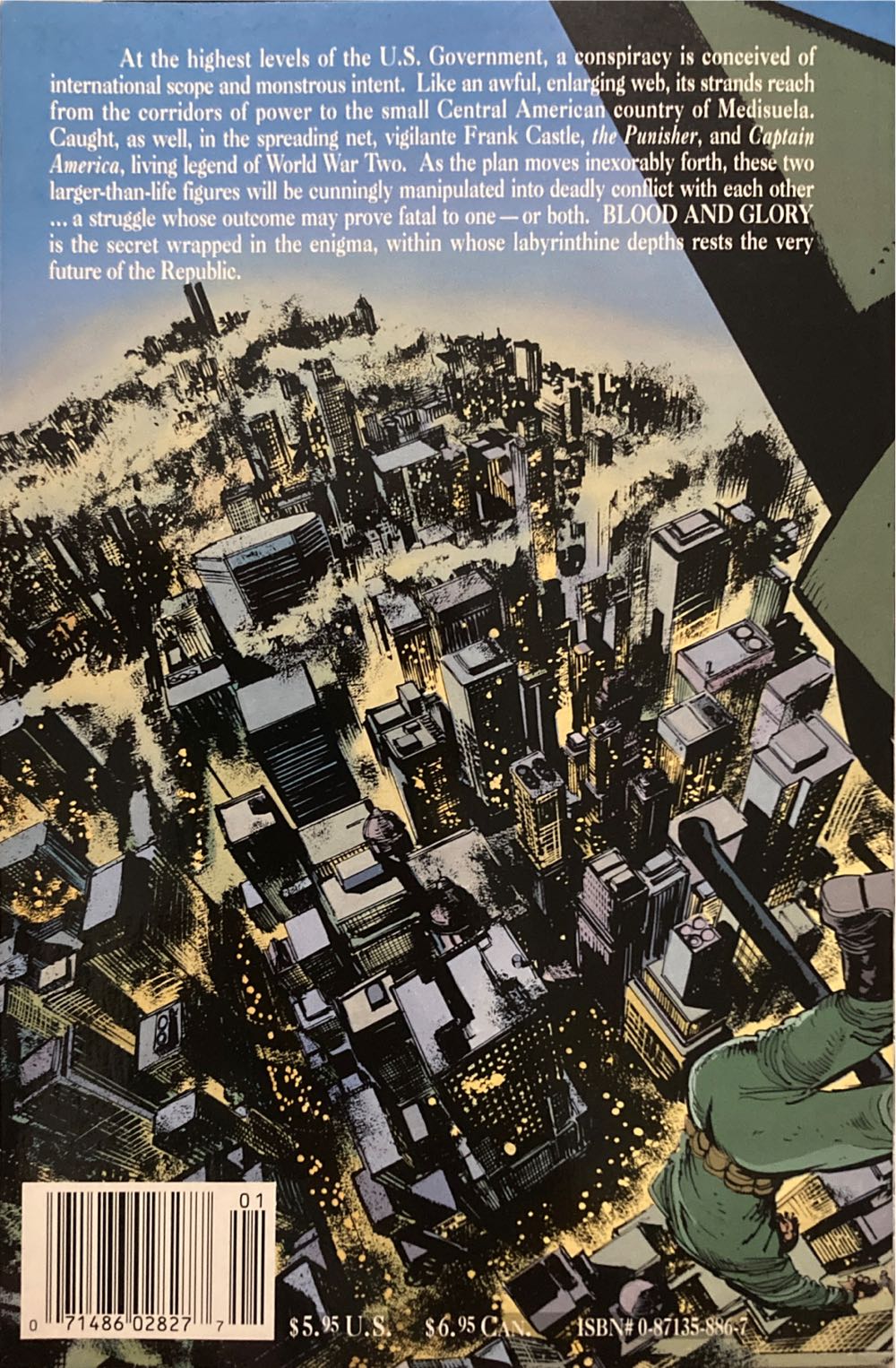 Punisher and Captain America: Blood and Glory - Marvel Ent. Group, Inc. (1 - Oct 1992) comic book collectible [Barcode 071486028277] - Main Image 2