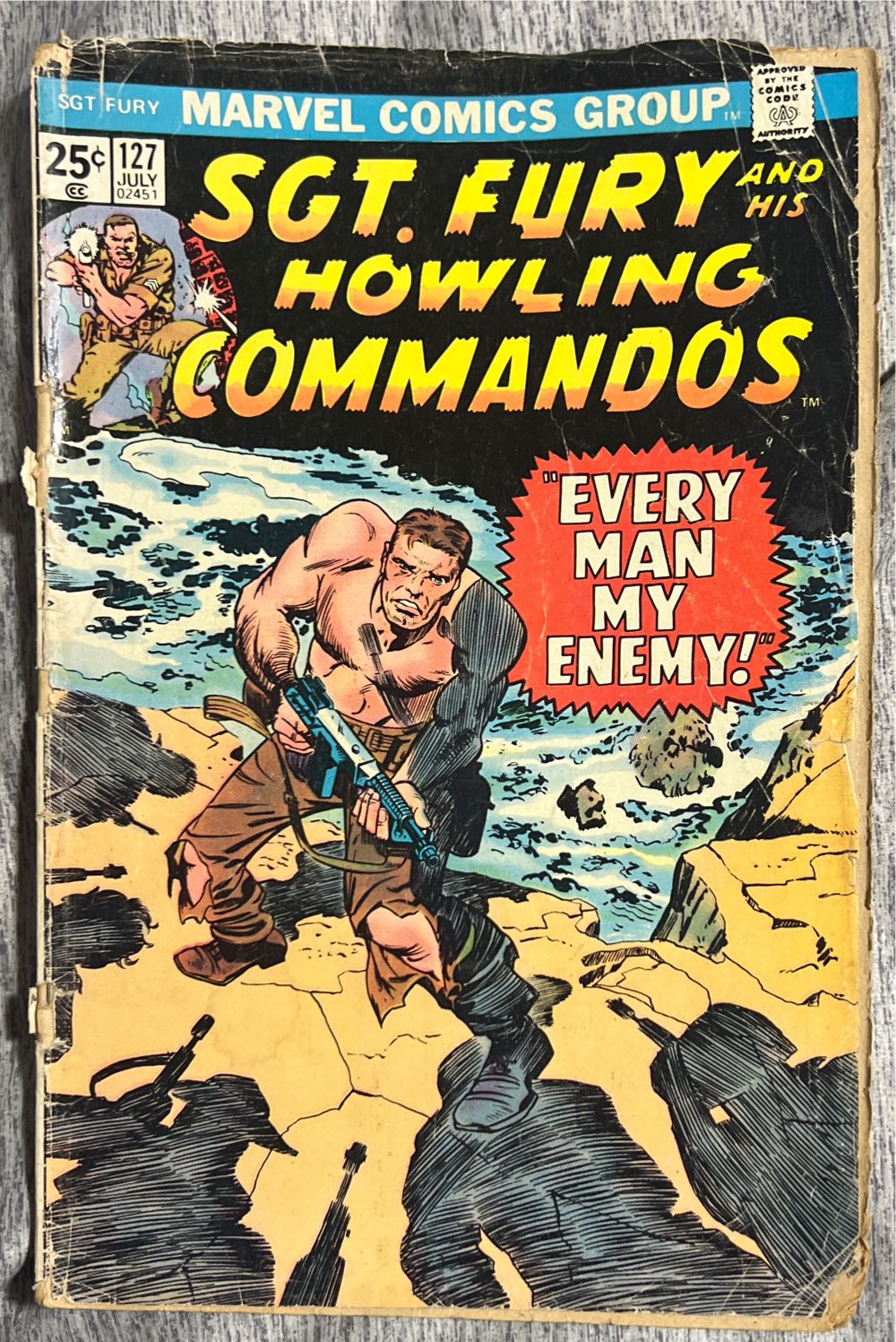 Nick Fury - Sgt. Fury And His Howling Commandos - Marvel Comics Group (127 - Jul 1975) comic book collectible [Barcode 759606068395] - Main Image 2