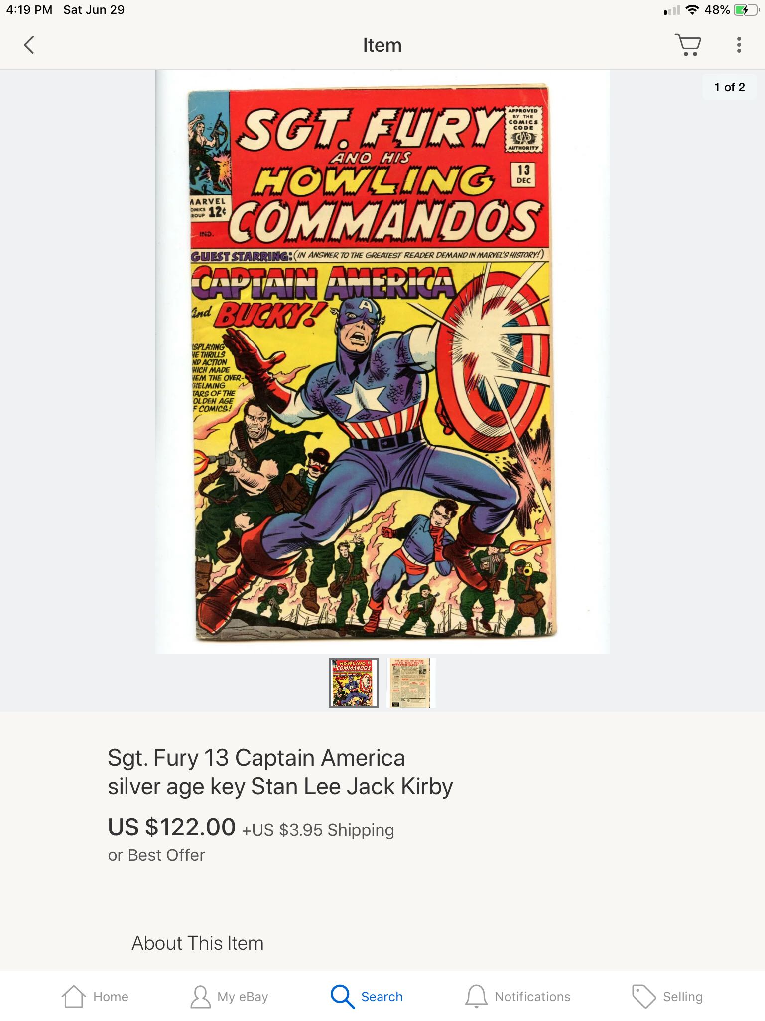 Sgt. Fury and His Howling Commandos - Marvel Comics Group (13 - Dec 1964) comic book collectible - Main Image 4