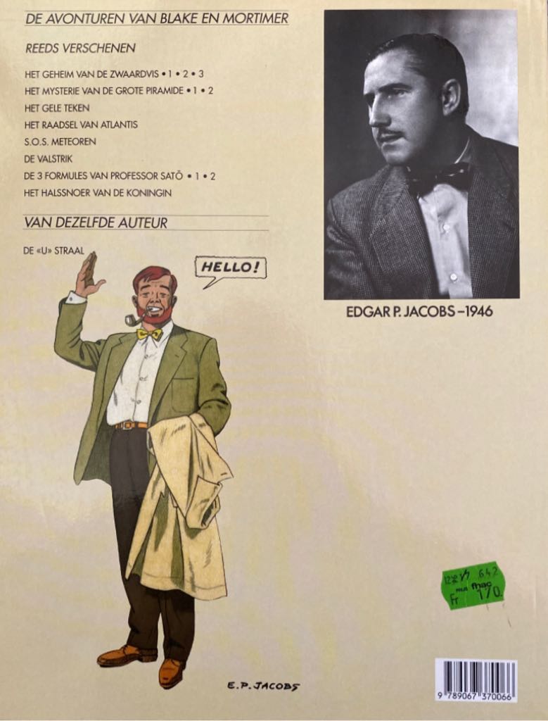 Blake & Mortimer 3 Het geheim van de zwaardvis 3 - Uitgeverij Blake & Mortimer (3) comic book collectible [Barcode 9789067370066] - Main Image 2