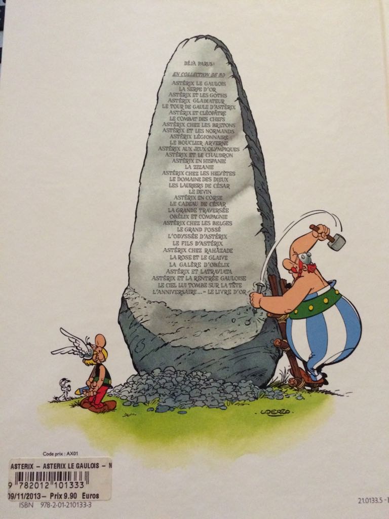 Astérix Hachette T1 Astérix Le Gaulois - Hachette (1) comic book collectible [Barcode 9782012100015] - Main Image 2