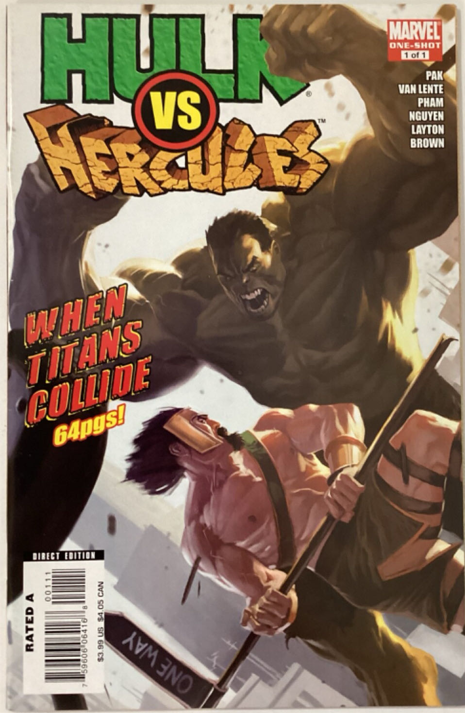 Hulk Vs Hercules: When Titans Collide - Marvel Comics (1 - Jun 2008) comic book collectible [Barcode 759606064168] - Main Image 3