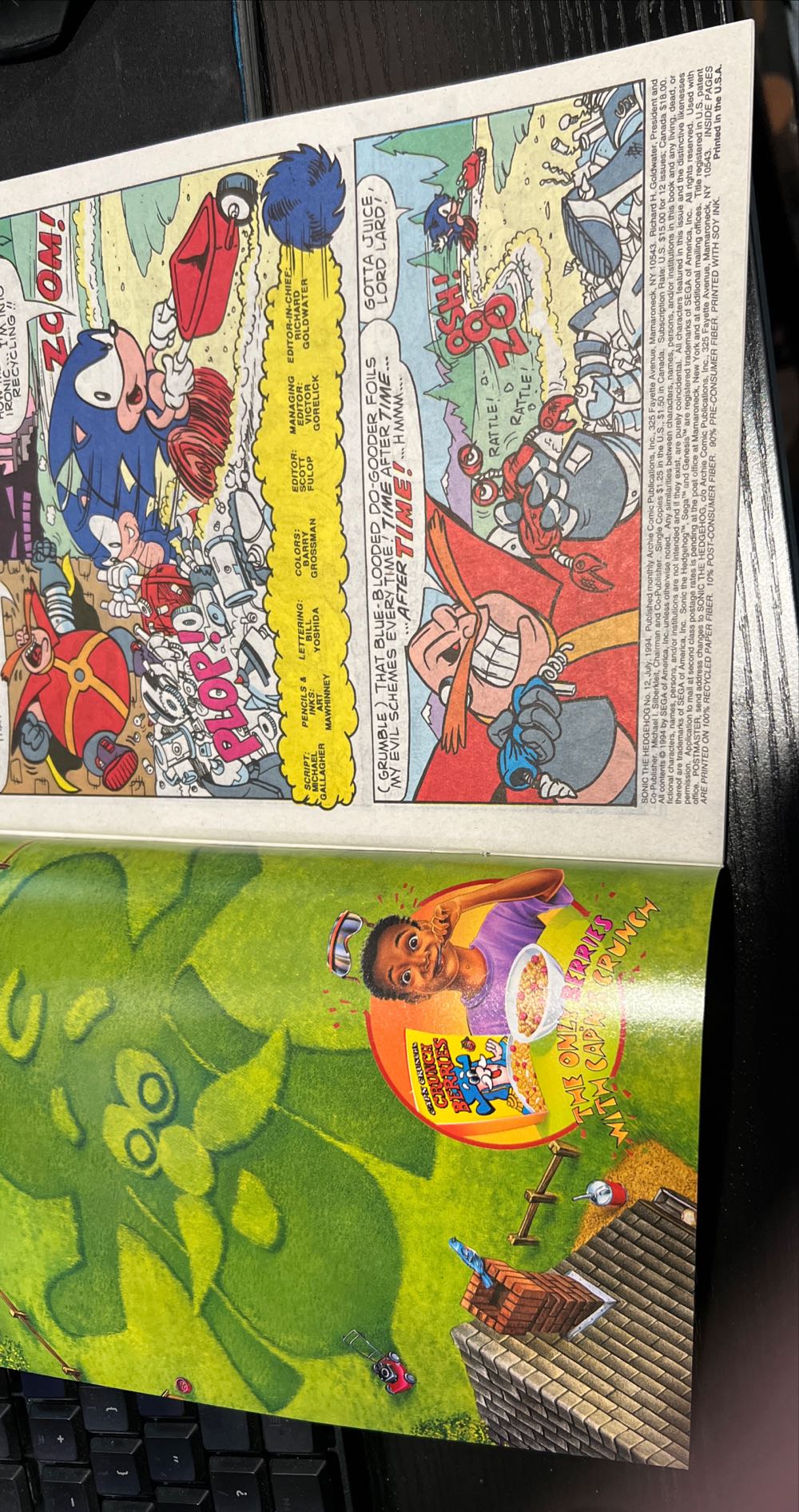 Sonic The Hedgehog (Archie) - Archie Comic Publication, Inc. (12 - Jul 1994) comic book collectible [Barcode 07189646977607] - Main Image 4