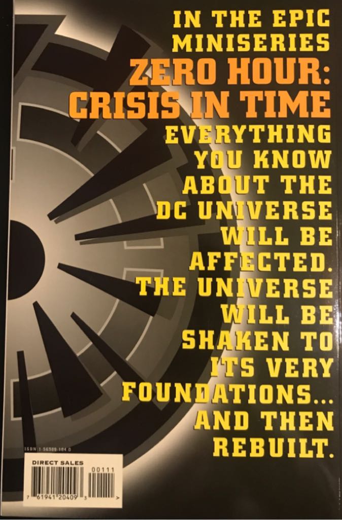 Zero Hour: Crisis In Time - 25th Anniversary - DC Comics (0 - Oct 2019) comic book collectible [Barcode 9781563891847] - Main Image 2