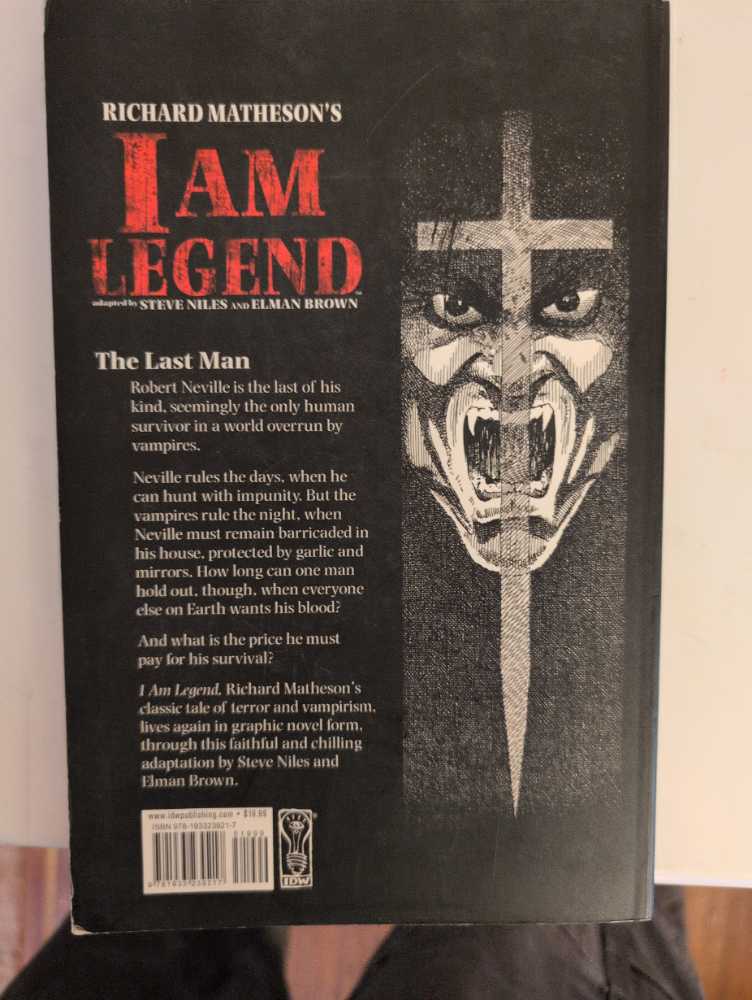 I Am Legend 2007 Richard Matheson - IDW Publishing comic book collectible [Barcode 9781933239217] - Main Image 2