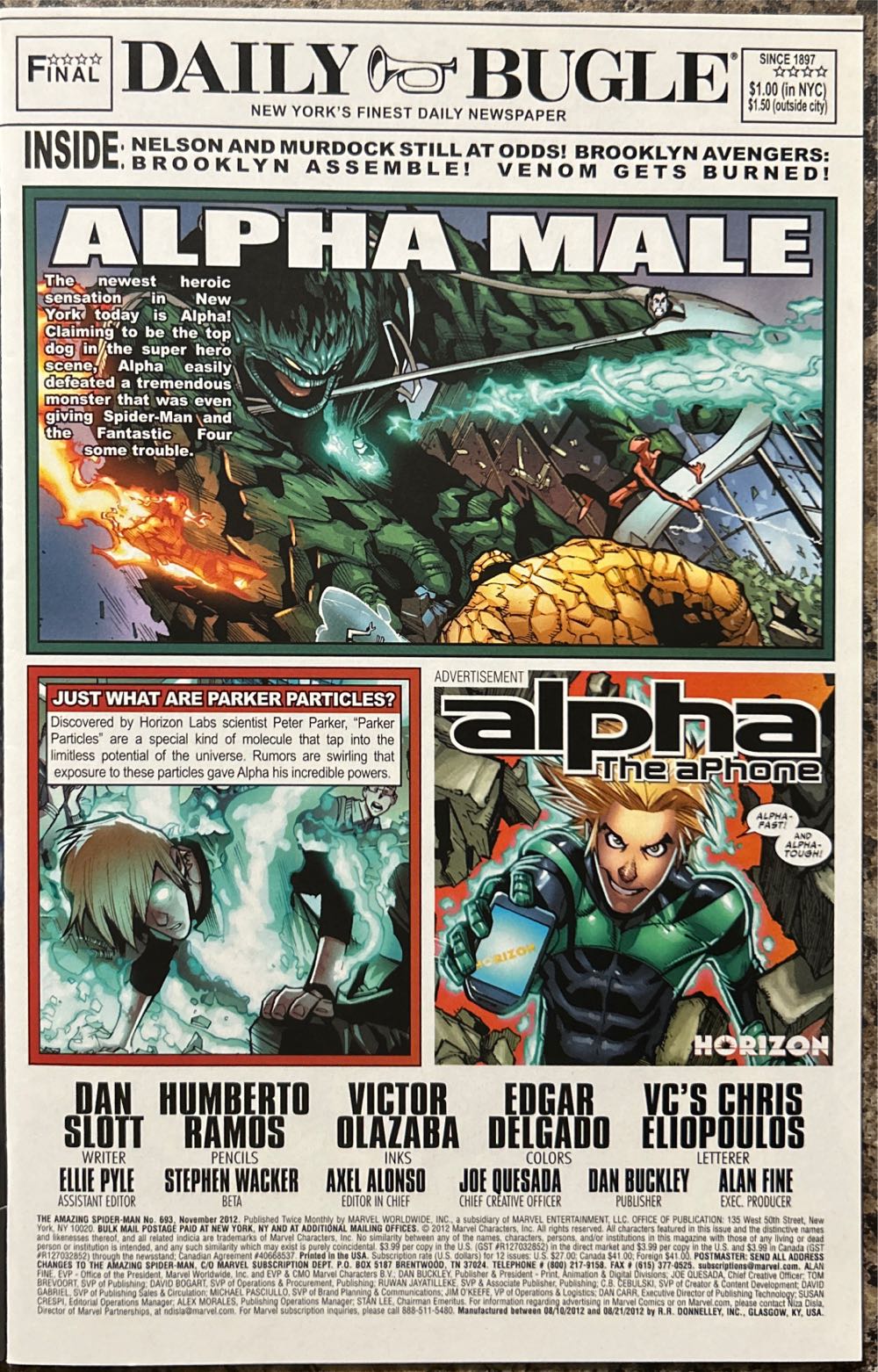 The Amazing Spider-Man - Marvel Worldwide Inc. (693 - 11/2012) comic book collectible [Barcode 75960604716169311] - Main Image 3