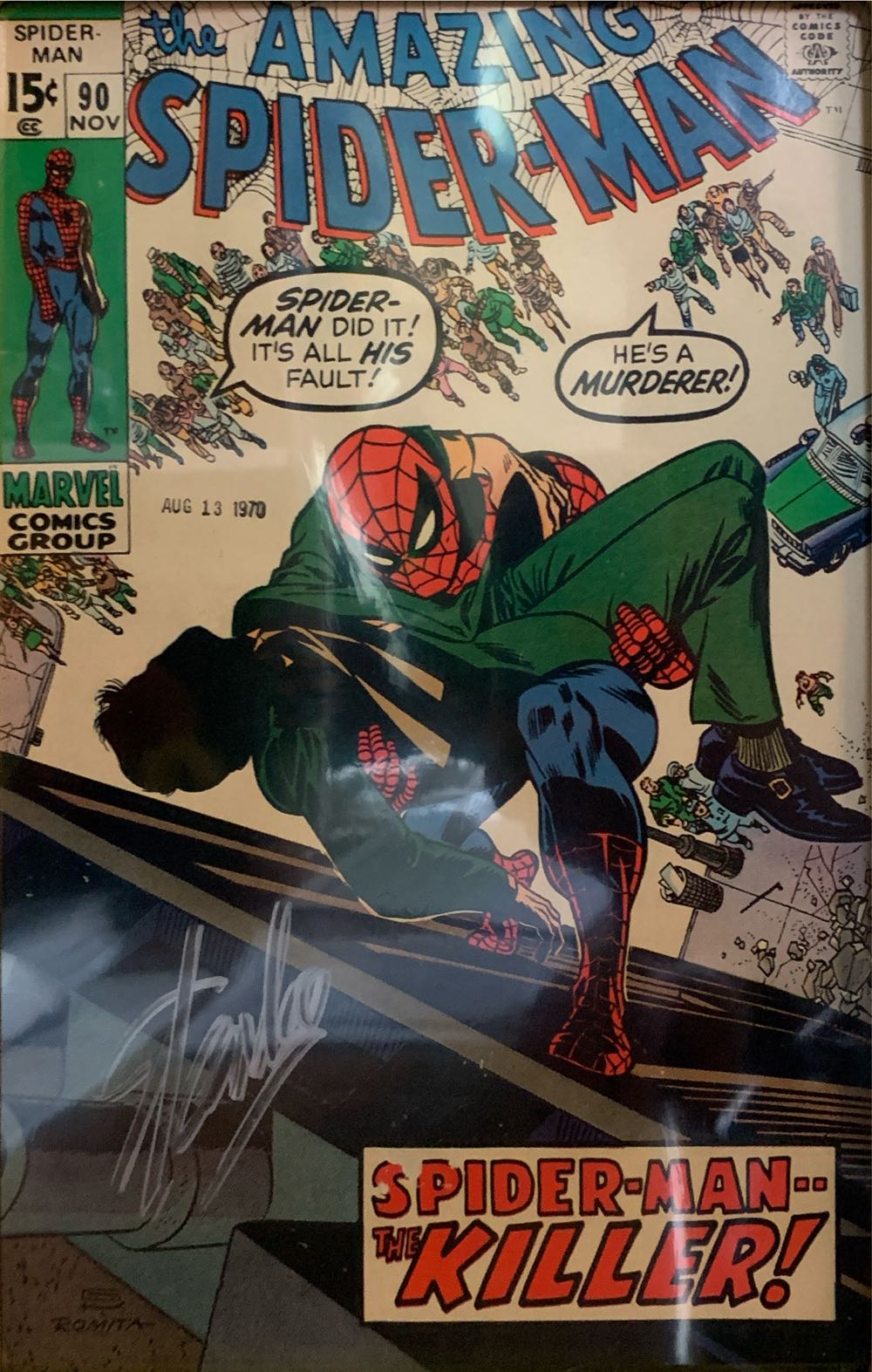 Amazing Spider-man 90 - Marvel Comics (90 - Nov 1970) comic book collectible - Main Image 3