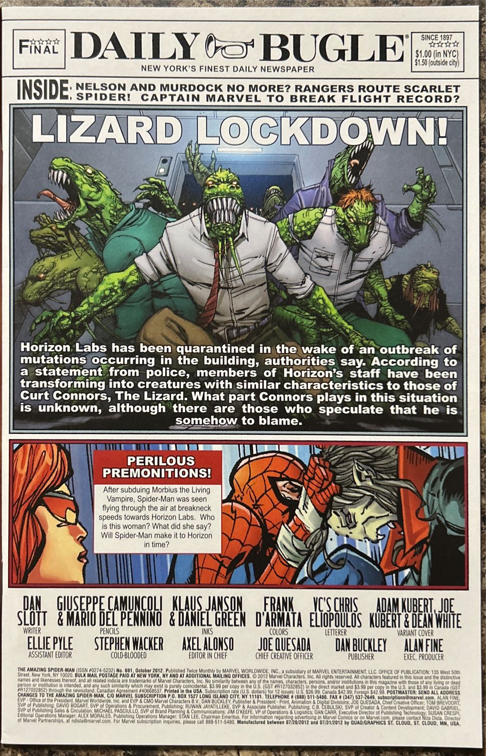 The Amazing Spider-Man 691 - Marvel Comics Amazing Spider-man* (691 - 10/2012) comic book collectible [Barcode 75960604716169111] - Main Image 3