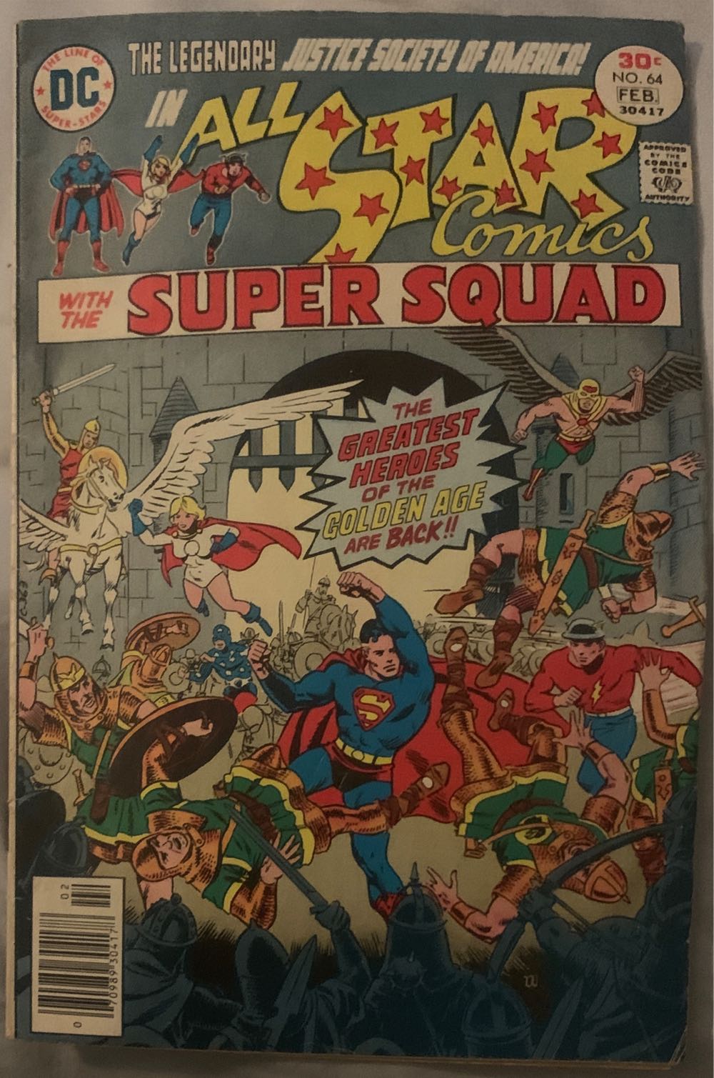 All Star Comics - DC (64 - Feb 1977) comic book collectible [Barcode 070989304178] - Main Image 2