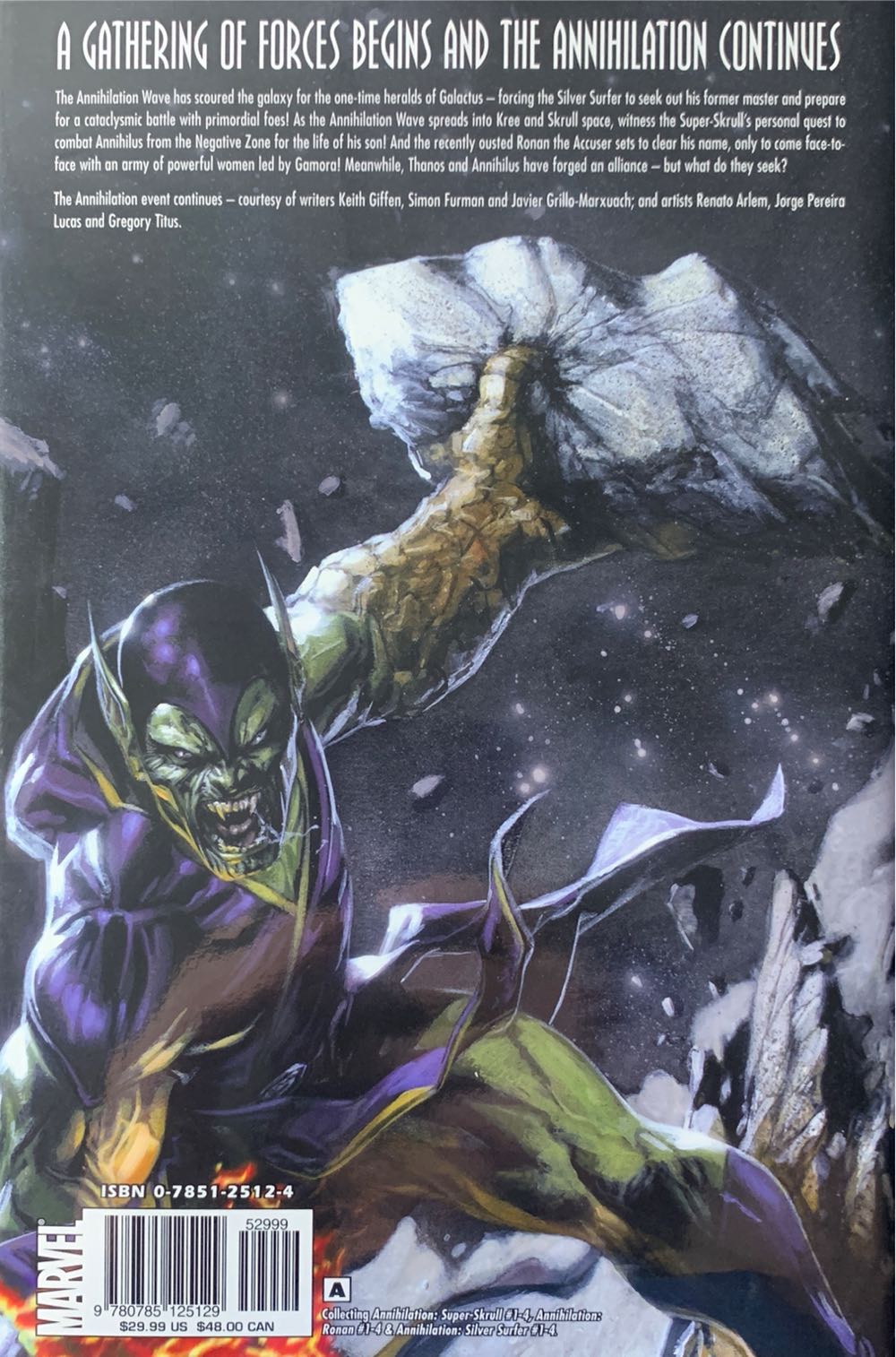 Annihilation: Book Two - Marvel comic book collectible [Barcode 9780785125129] - Main Image 2