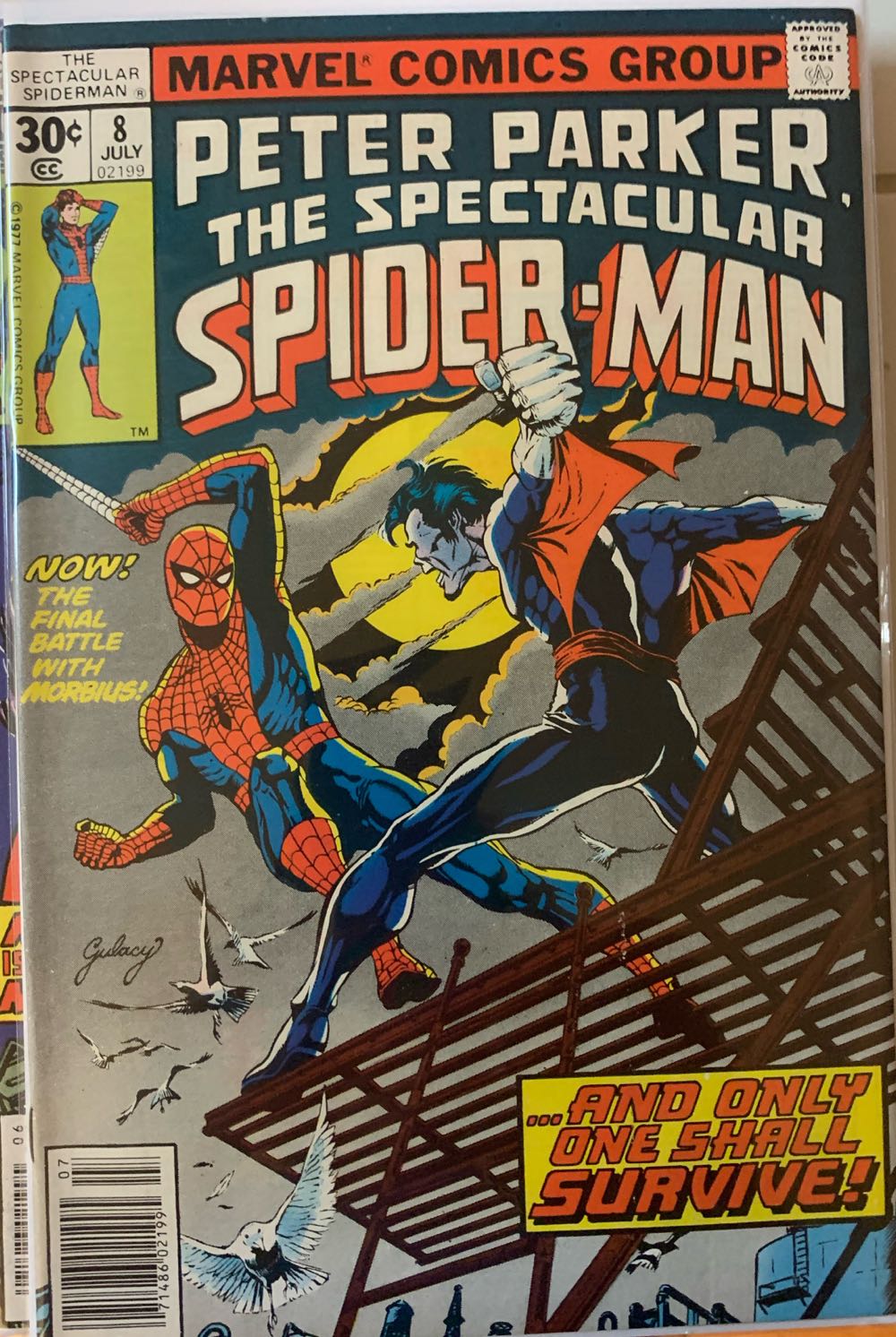 Peter Parker, The Spectacular Spider-man - Marvel Comics (8 - Jul 1977) comic book collectible [Barcode 0714860219907] - Main Image 2