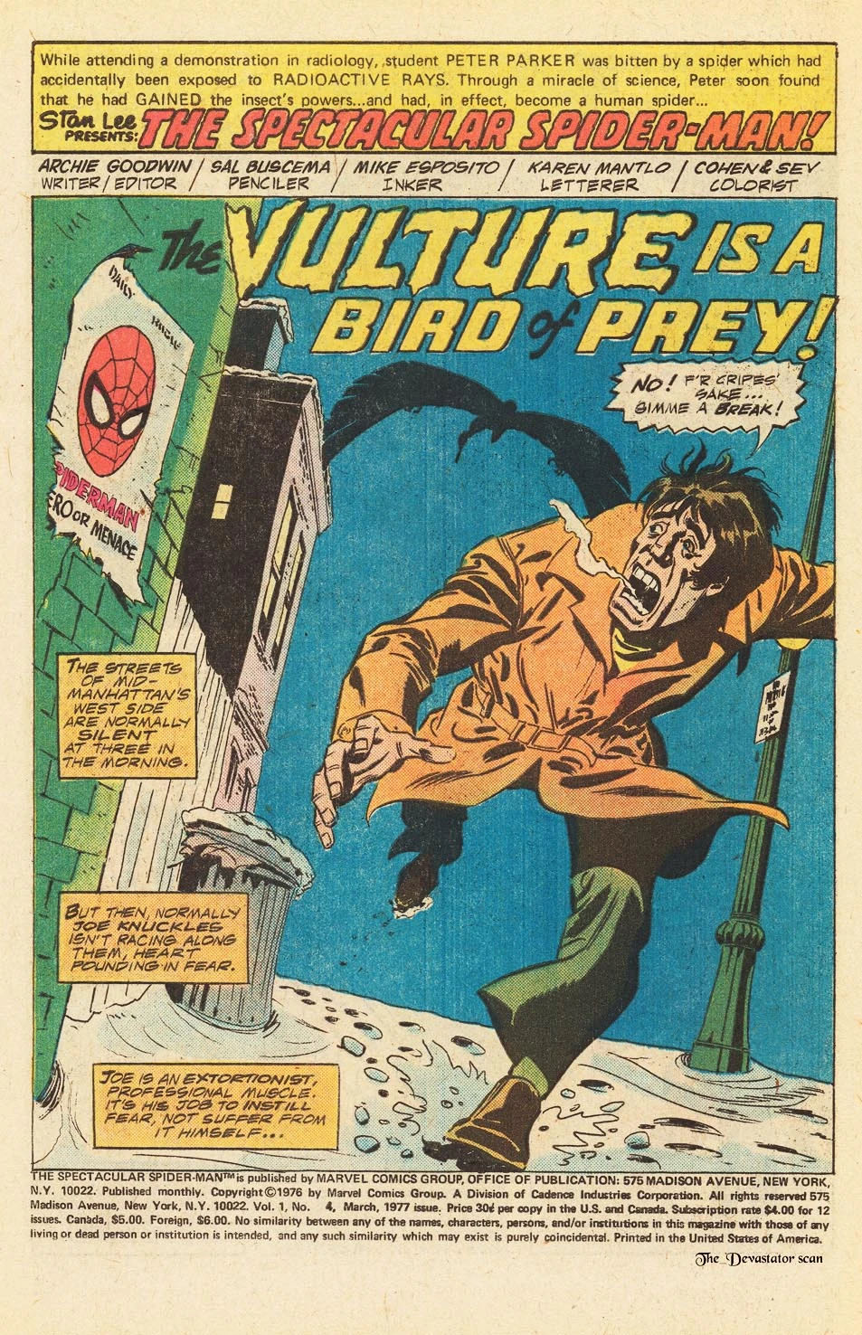 Peter Parker, The Spectacular Spider-man - Marvel Comics Group (4 - Mar 1977) comic book collectible [Barcode 071486021995] - Main Image 4