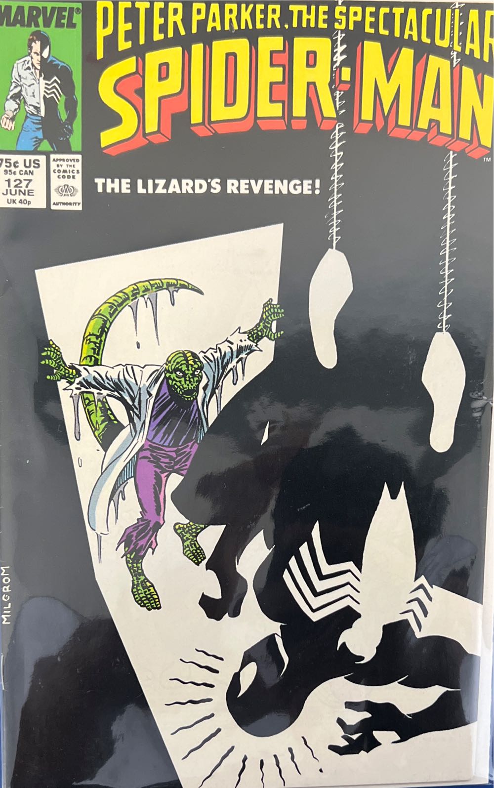 Peter Parker: The Spectacular Spider-Man - Marvel (127 - Jun 1987) comic book collectible [Barcode 071486021995] - Main Image 2