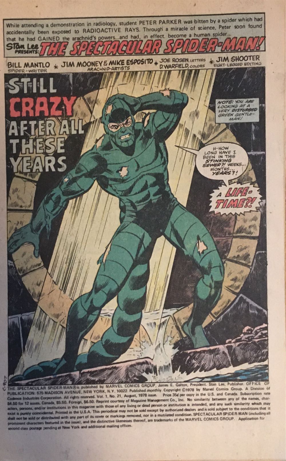 Peter Parker, The Spectacular Spider-man - Marvel Comics Group (21 - Aug 1978) comic book collectible [Barcode 071486021995] - Main Image 3