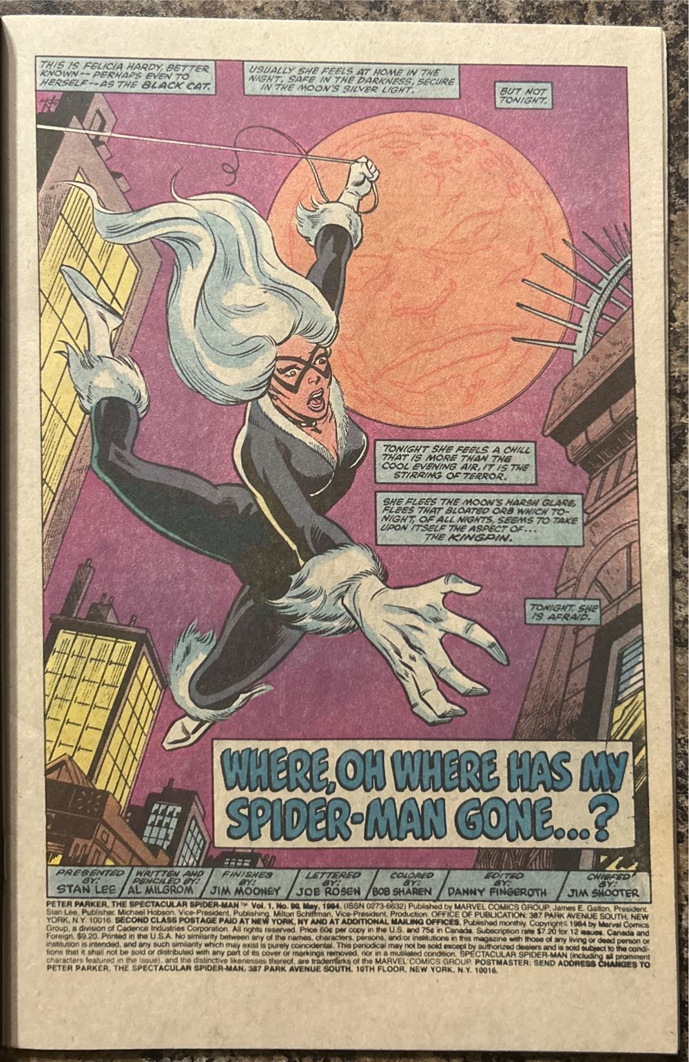 Peter Parker, The Spectacular Spider-man - Marvel Comics (90 - May 1984) comic book collectible [Barcode 071486021995] - Main Image 3