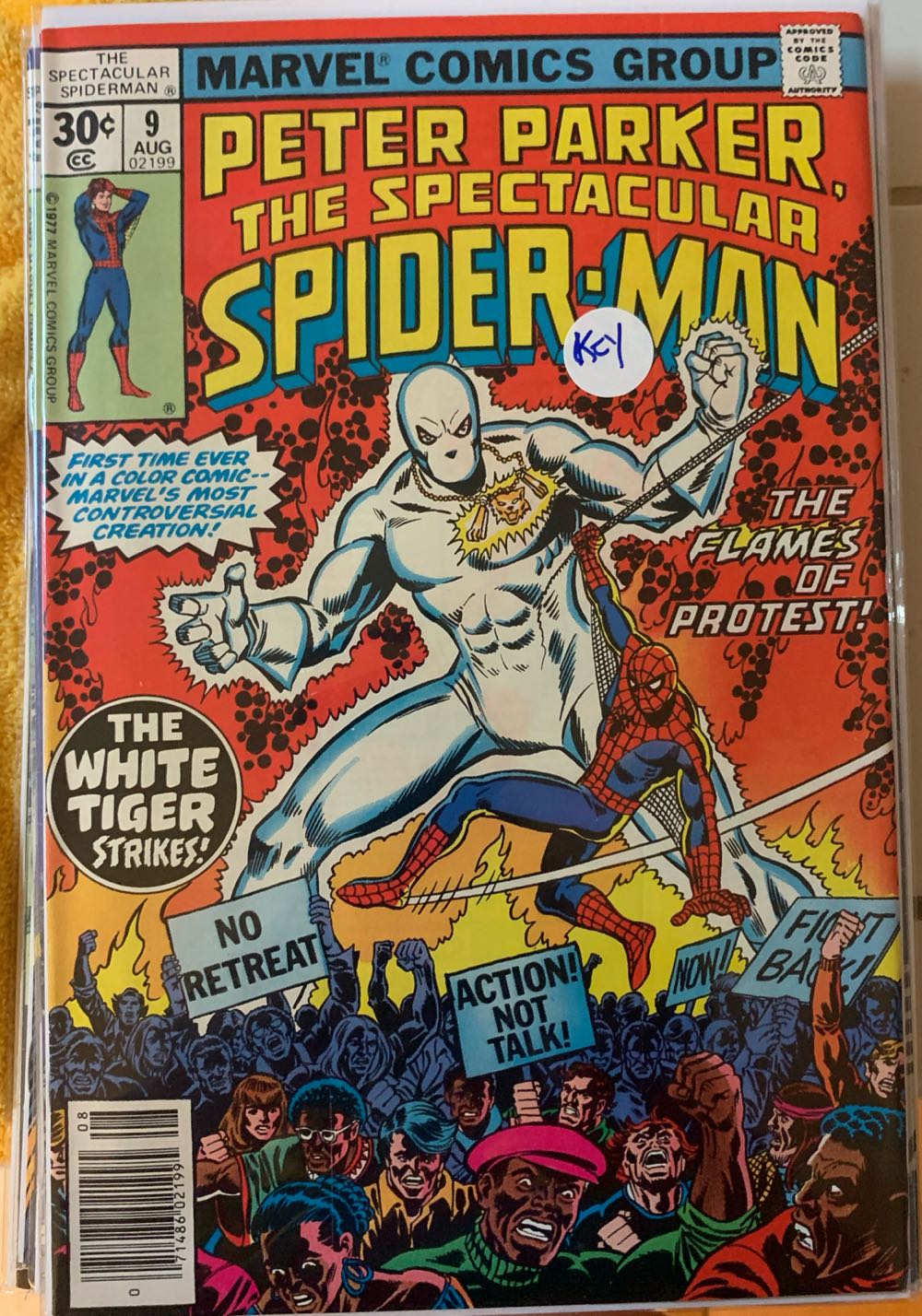 Peter Parker, The Spectacular Spider-man - Marvel Comics Group (9 - Aug 1977) comic book collectible [Barcode 7148602199] - Main Image 3