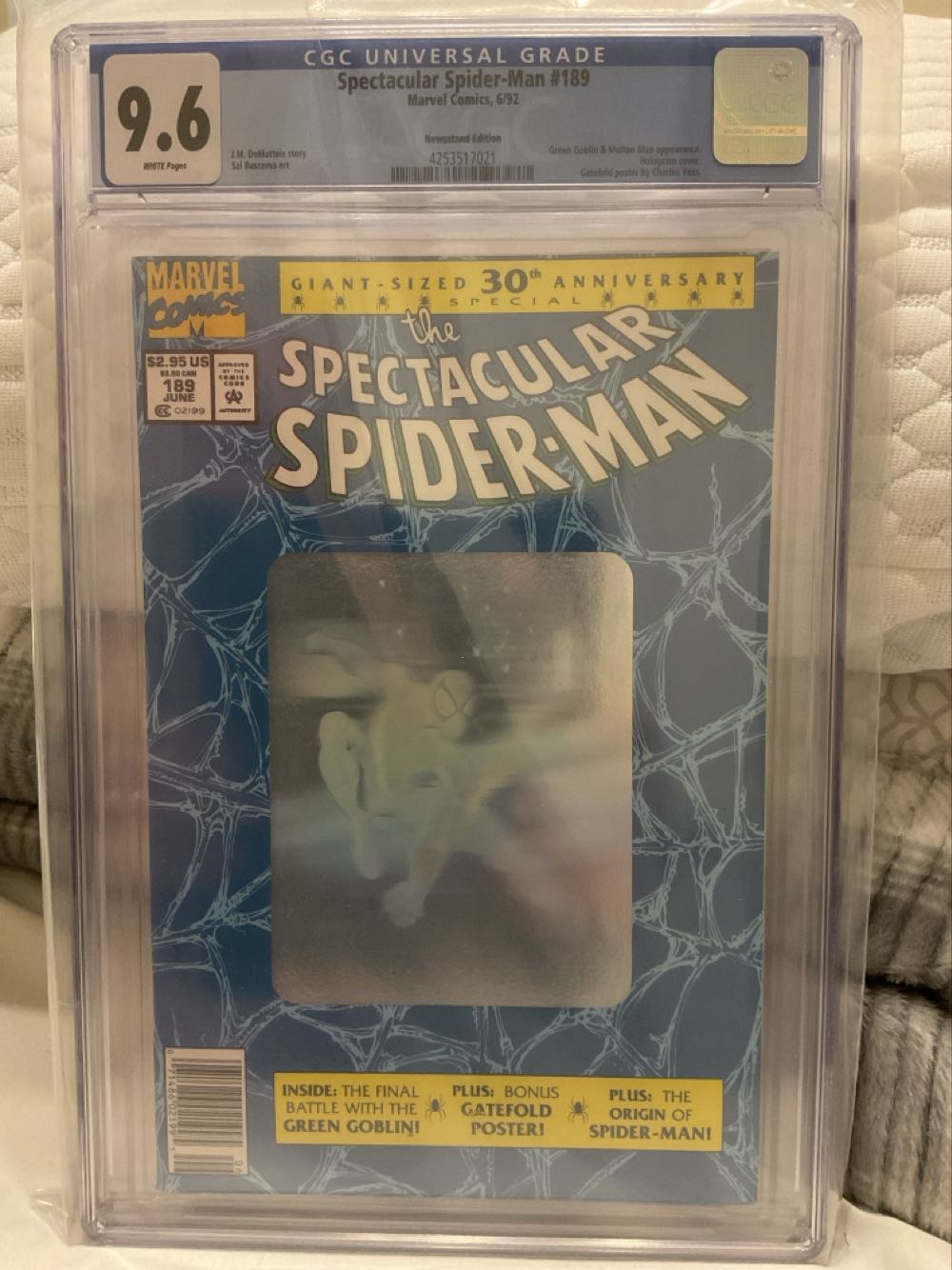 The Spectacular Spider-Man - Marvel Comics (189 - Jun 1992) comic book collectible [Barcode 07148602199506] - Main Image 2