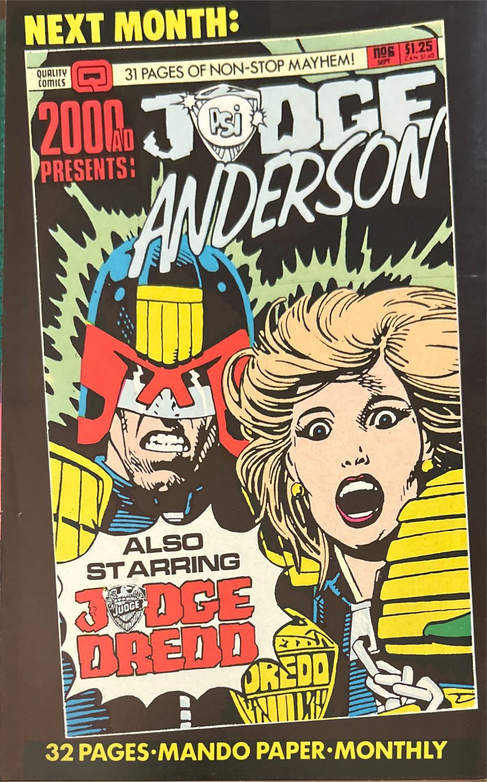 Judge Dredd He Is The Law In Mega-City 1 - Quality Comics (34 - Aug 1986) comic book collectible - Main Image 2