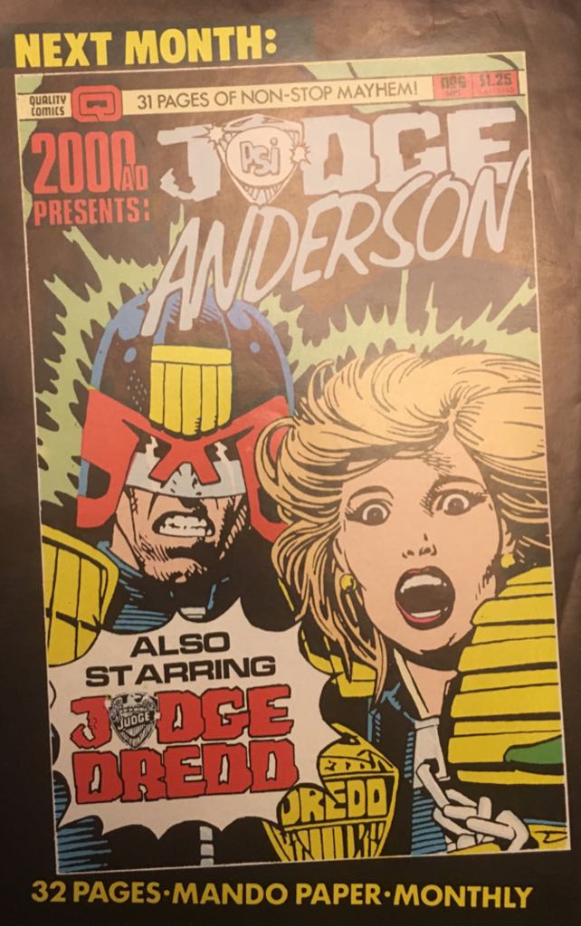 Judge Dredd - Quality Comics (34 - 08/1986) comic book collectible - Main Image 2