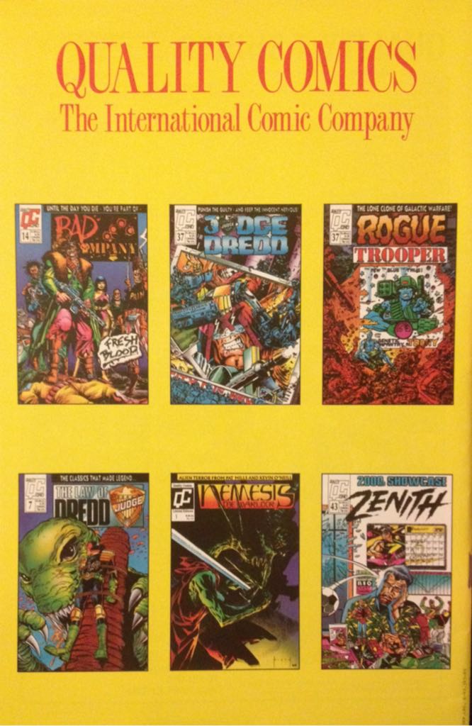 Judge Dredd Vol. 2 - Quality Comics (37 - Nov 1989) comic book collectible - Main Image 2