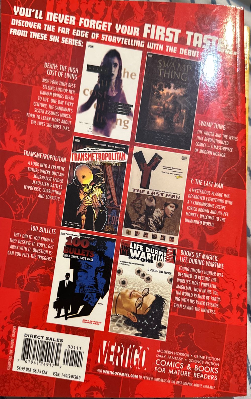 Vertigo: First Taste - Vertigo (1) comic book collectible [Barcode 761941249179] - Main Image 2