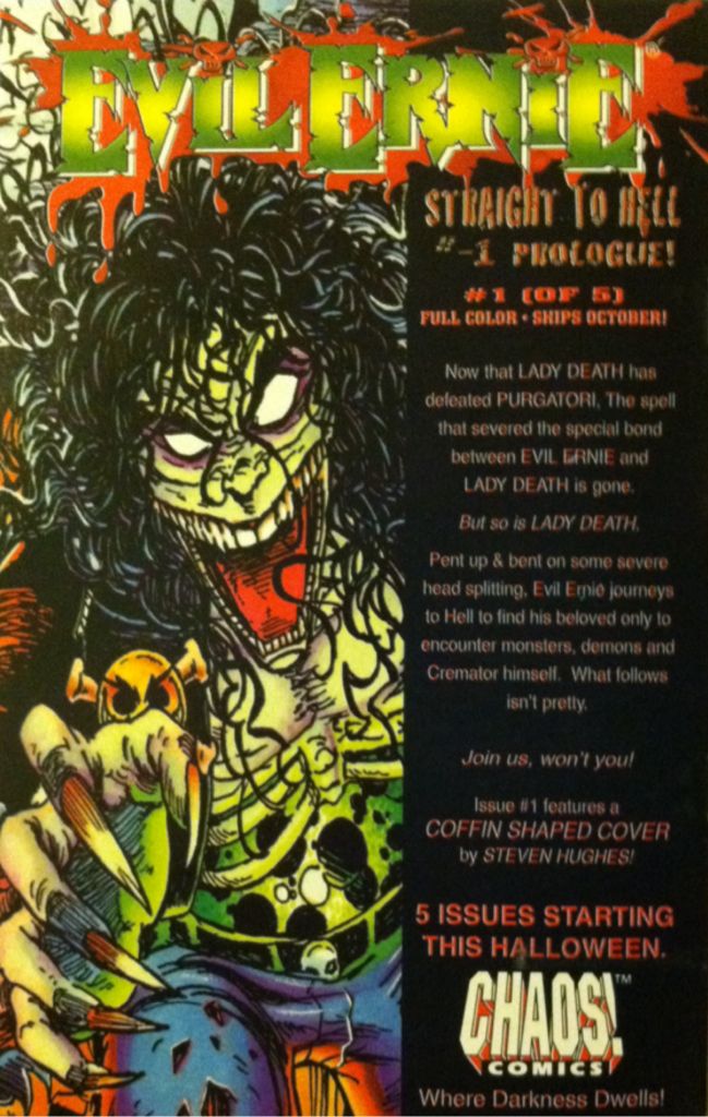 Evil Ernie: Straight To Hell - Chaos! (1 - 09/1995) comic book collectible - Main Image 2