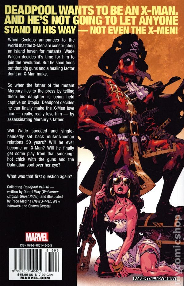 Deadpool - Marvel Comics (Vol. 3 - Jan 2016) comic book collectible [Barcode 9780785140405] - Main Image 2