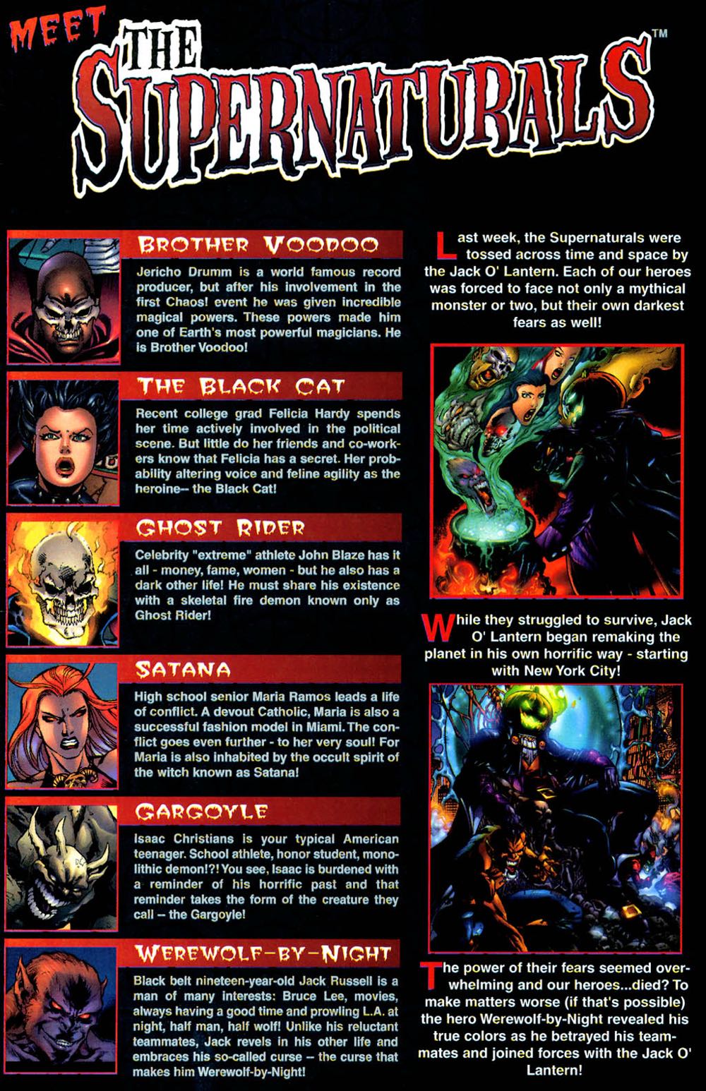 Supernaturals - Marvel Comics (4 - Dec 1998) comic book collectible [Barcode 759606046942] - Main Image 2