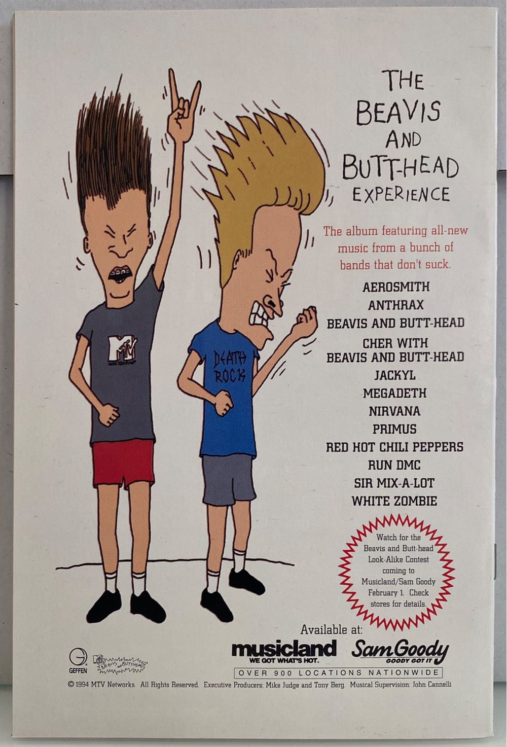 Beavis And Butt-head - Marvel Comics (1 - Mar 1994) comic book collectible [Barcode 75960601109400111] - Main Image 2