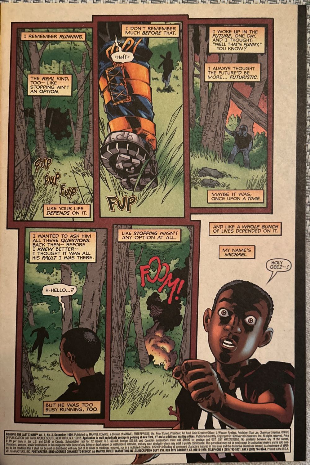 Bishop: The Last X-Man - Marvel Comics (3 - Dec 1999) comic book collectible [Barcode 75960604782600311] - Main Image 3