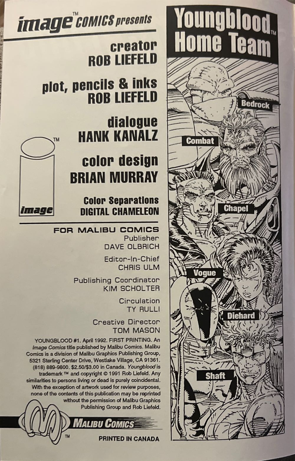 Youngblood 1 - Image* (1 - Apr 1992) comic book collectible - Main Image 3