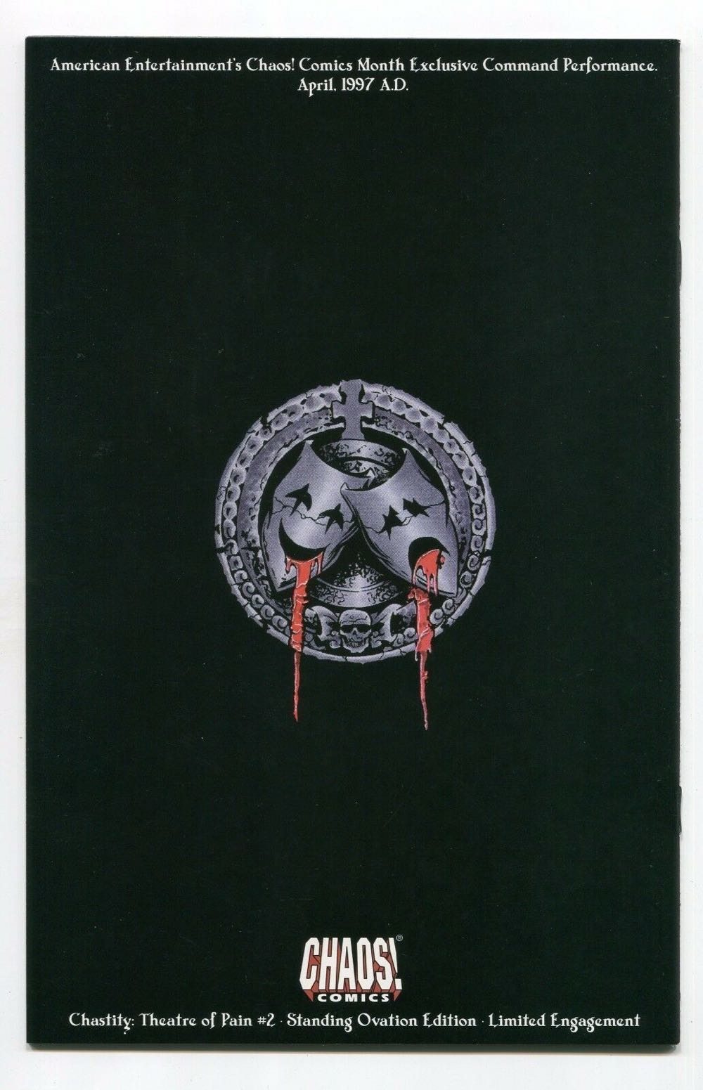 Chastity: Theatre Of Pain - Chaos! Comics (2 - Apr 1997) comic book collectible [Barcode 121212121212] - Main Image 2