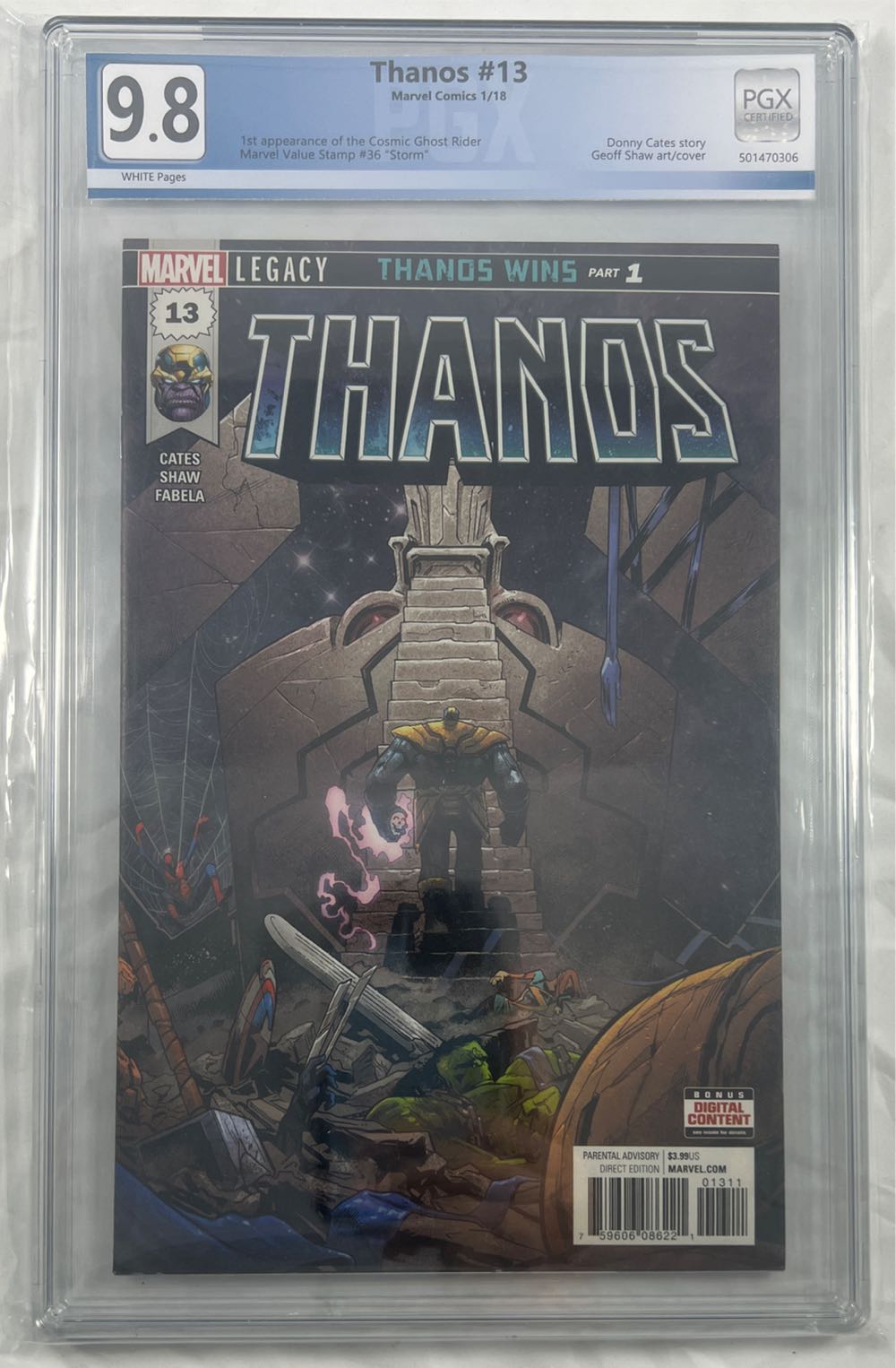 Thanos - Marvel Comics (13 - Jan 2018) comic book collectible [Barcode 75960608622101311] - Main Image 3
