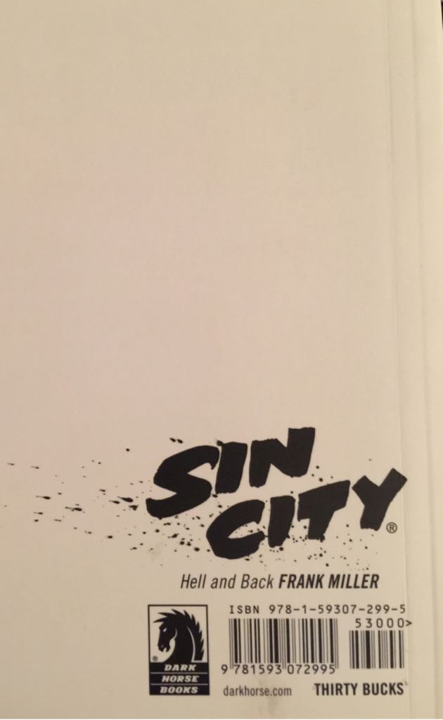 Sin City 7 Hell and Back - Dark Horse (7) comic book collectible [Barcode 978159307299553000] - Main Image 2