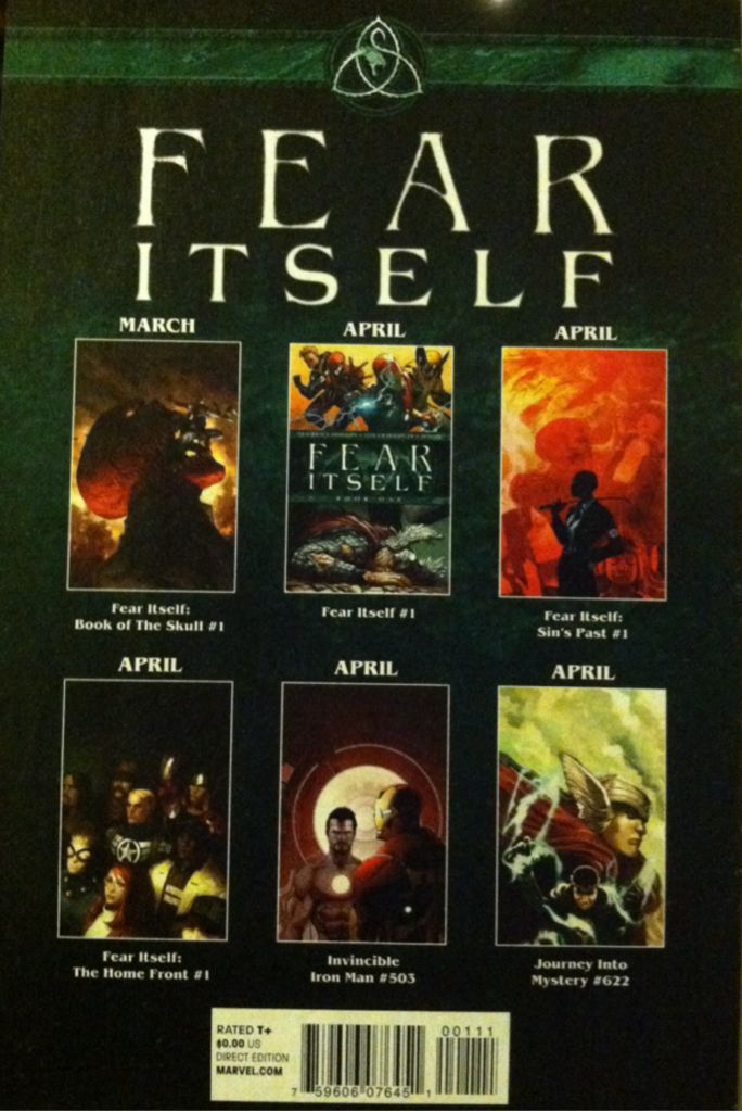 Fear Itself Sketchbook - Marvel (1 - Apr 2011) comic book collectible [Barcode 759606076451] - Main Image 2