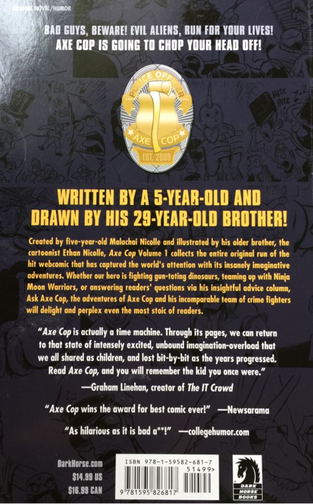 Axe Cop - Dark Horse Books (1 - Dec 2010) comic book collectible [Barcode 9781595826817] - Main Image 2