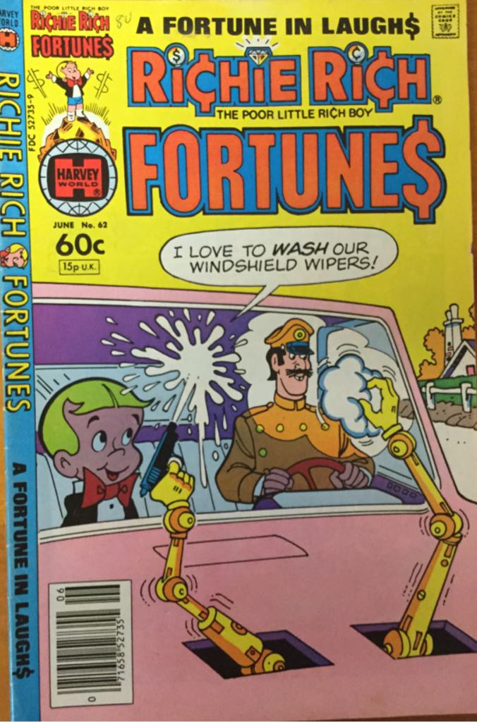 Richie Rich Fortunes - Harvey Comics (62 - 06/1982) comic book collectible [Barcode 071658527355] - Main Image 1