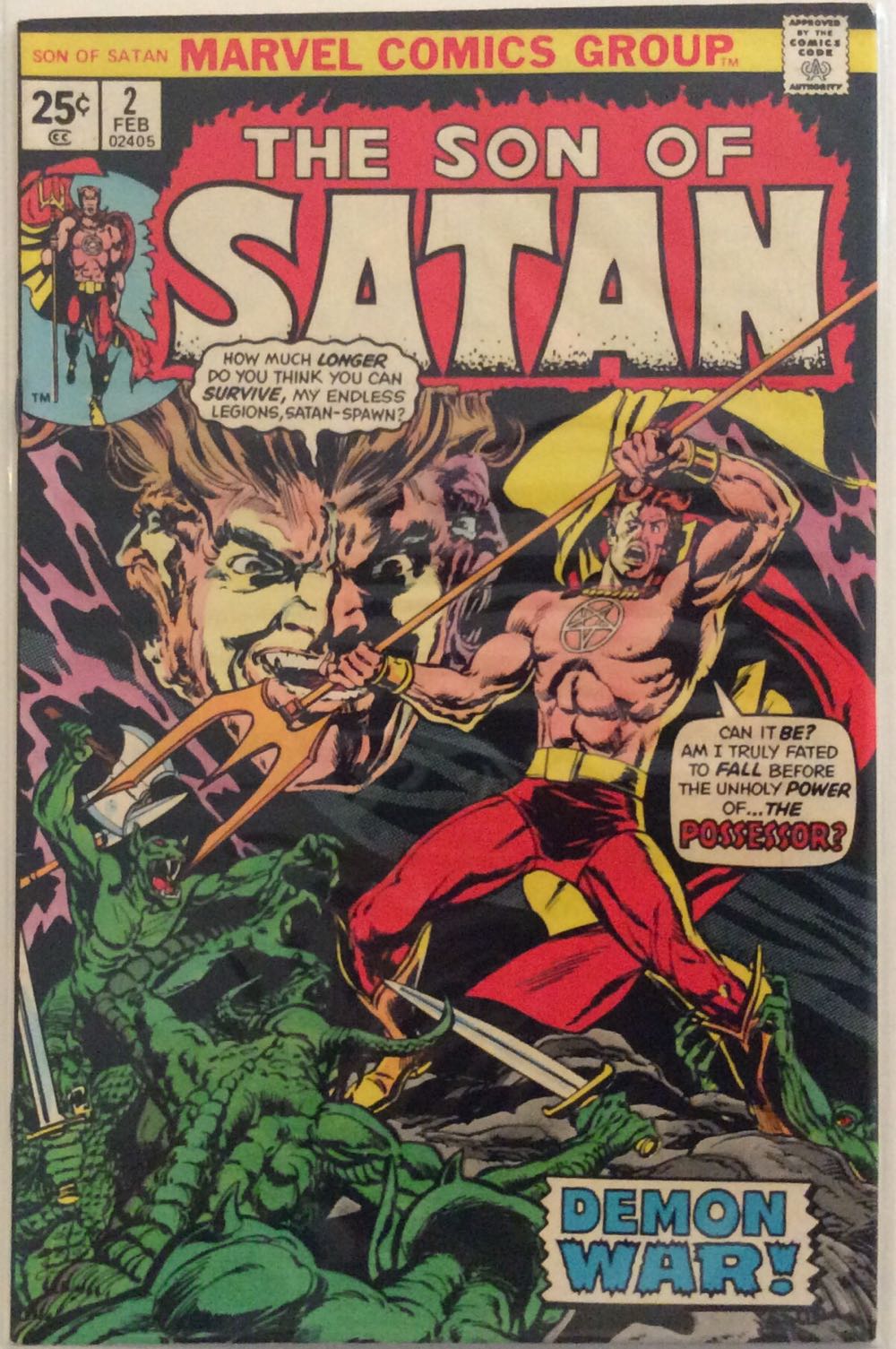 Son Of Satan, The - Marvel Comics (2 - 02/1976) comic book collectible [Barcode 07148602405] - Main Image 2