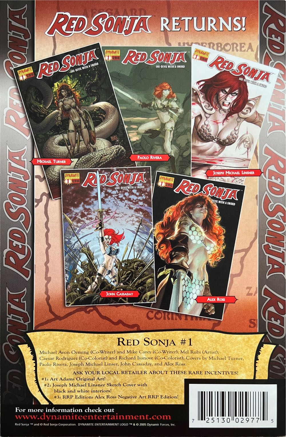 Red Sonja: She-Devil With A Sword - Dynamite Entertainment (0 - Apr 2005) comic book collectible - Main Image 2