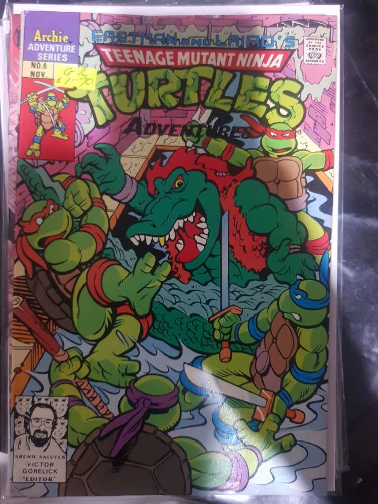 Teenage Mutant Ninja Turtles Adventures #6 - Archie Adventure Series (6 - Nov 1989) comic book collectible [Barcode 071896469707] - Main Image 2