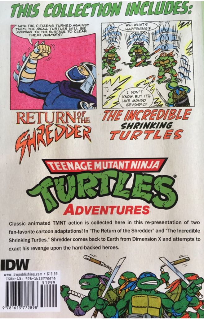 Teenage Mutant Ninja Turtles Adventures Volume 1 - IDW (1) comic book collectible [Barcode 978161377289851999] - Main Image 2