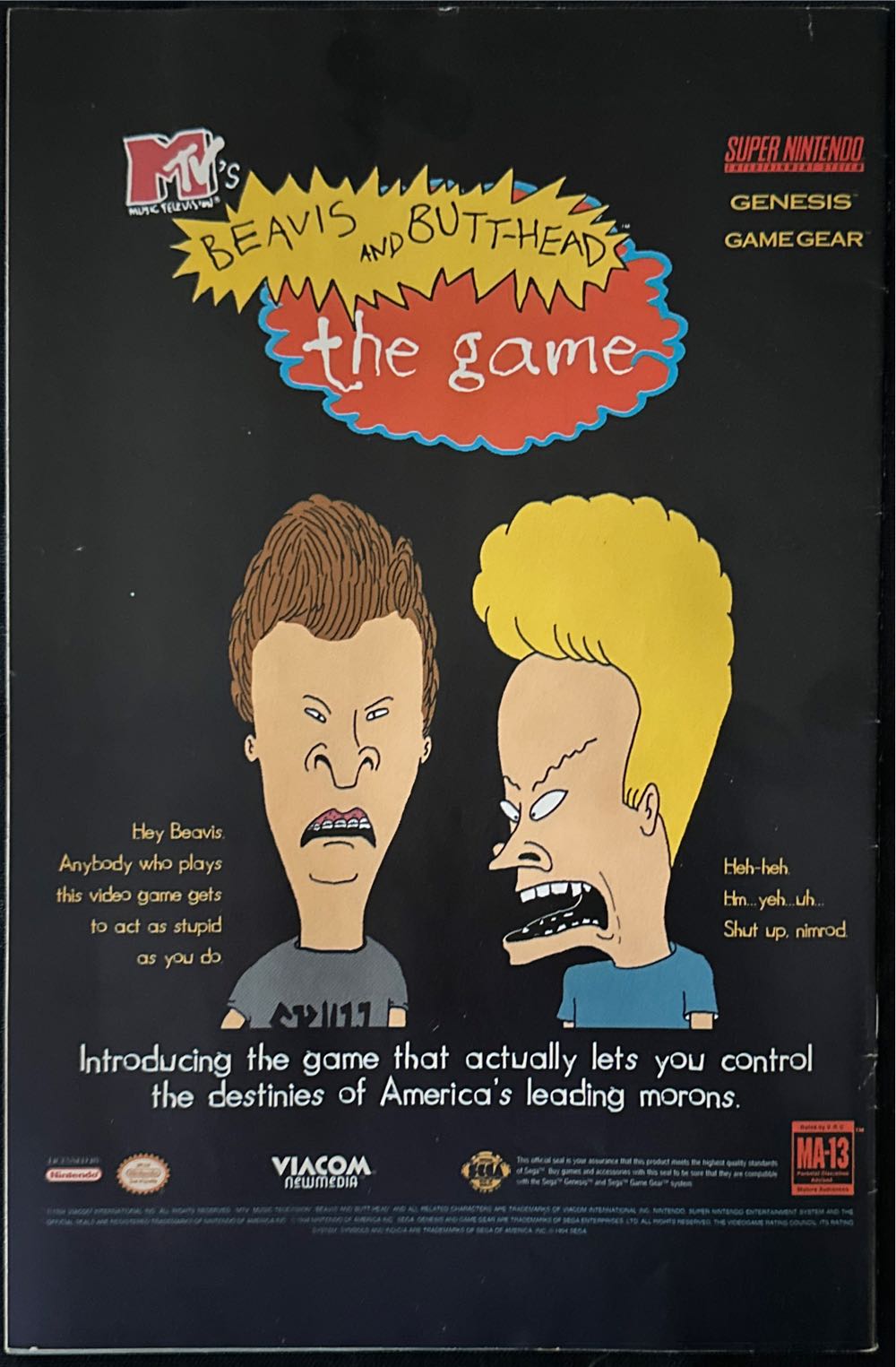 Beavis And Butt-Head - Marvel Comics (12 - Feb 1995) comic book collectible [Barcode 75960601109401211] - Main Image 2