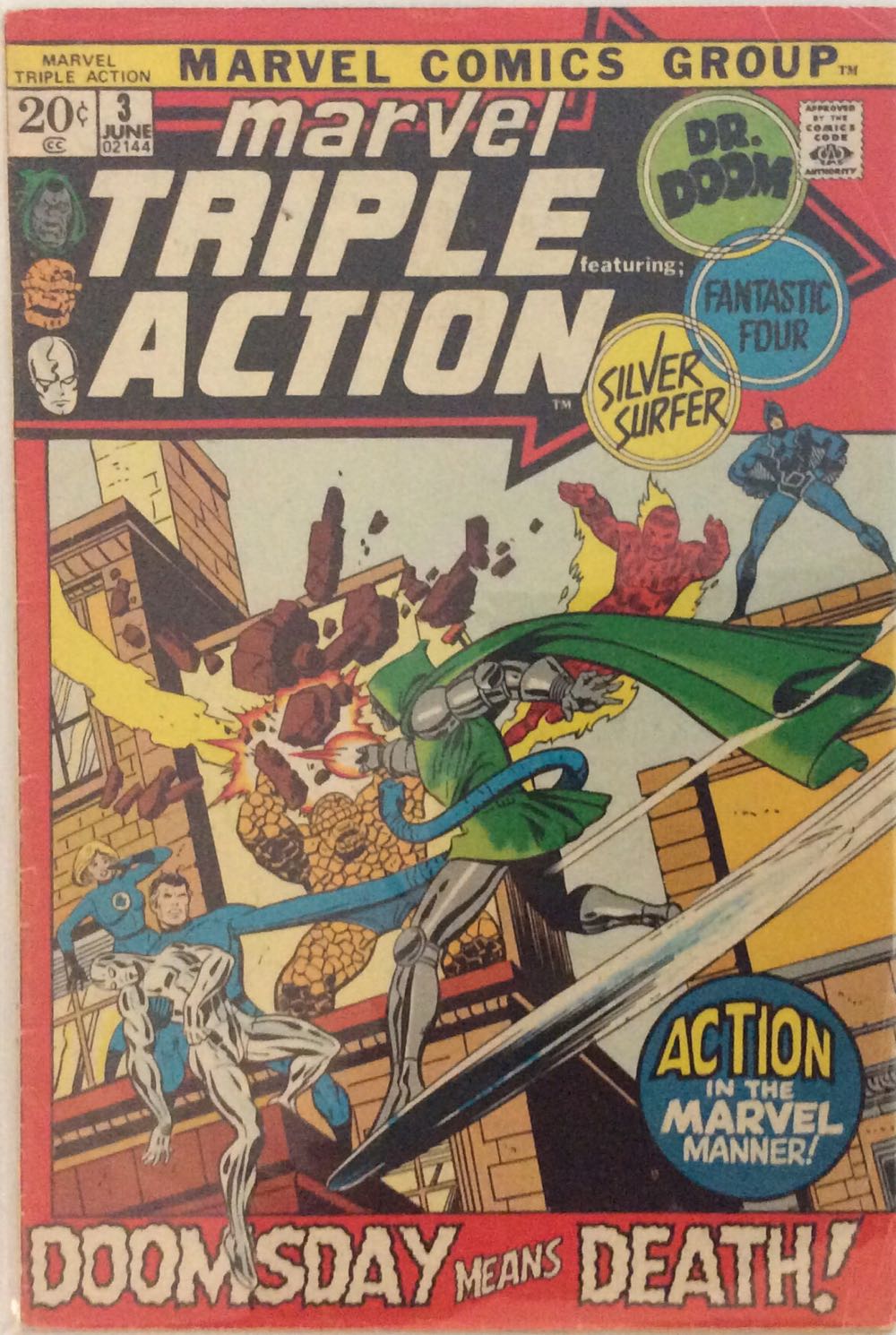 Fantastic Four Marvel Triple Action V1 #3 - Marvel Comics (3 - 06/1972) comic book collectible - Main Image 2