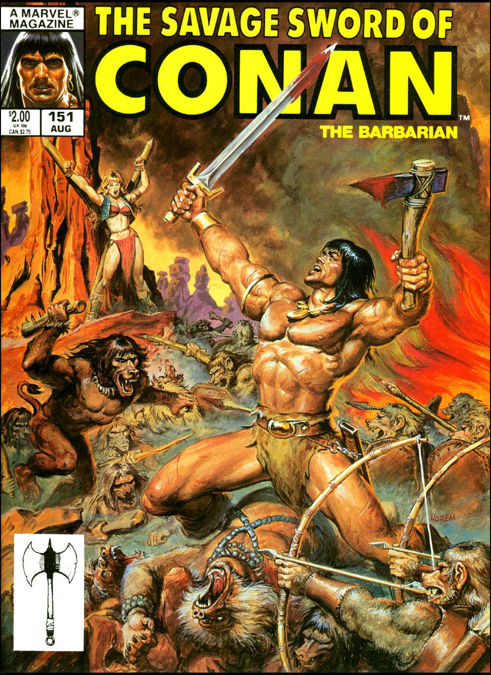 Savage Sword Of Conan, The - Marvel Magazine (107 - Dec 1984) comic book collectible [Barcode 071486029298] - Main Image 3